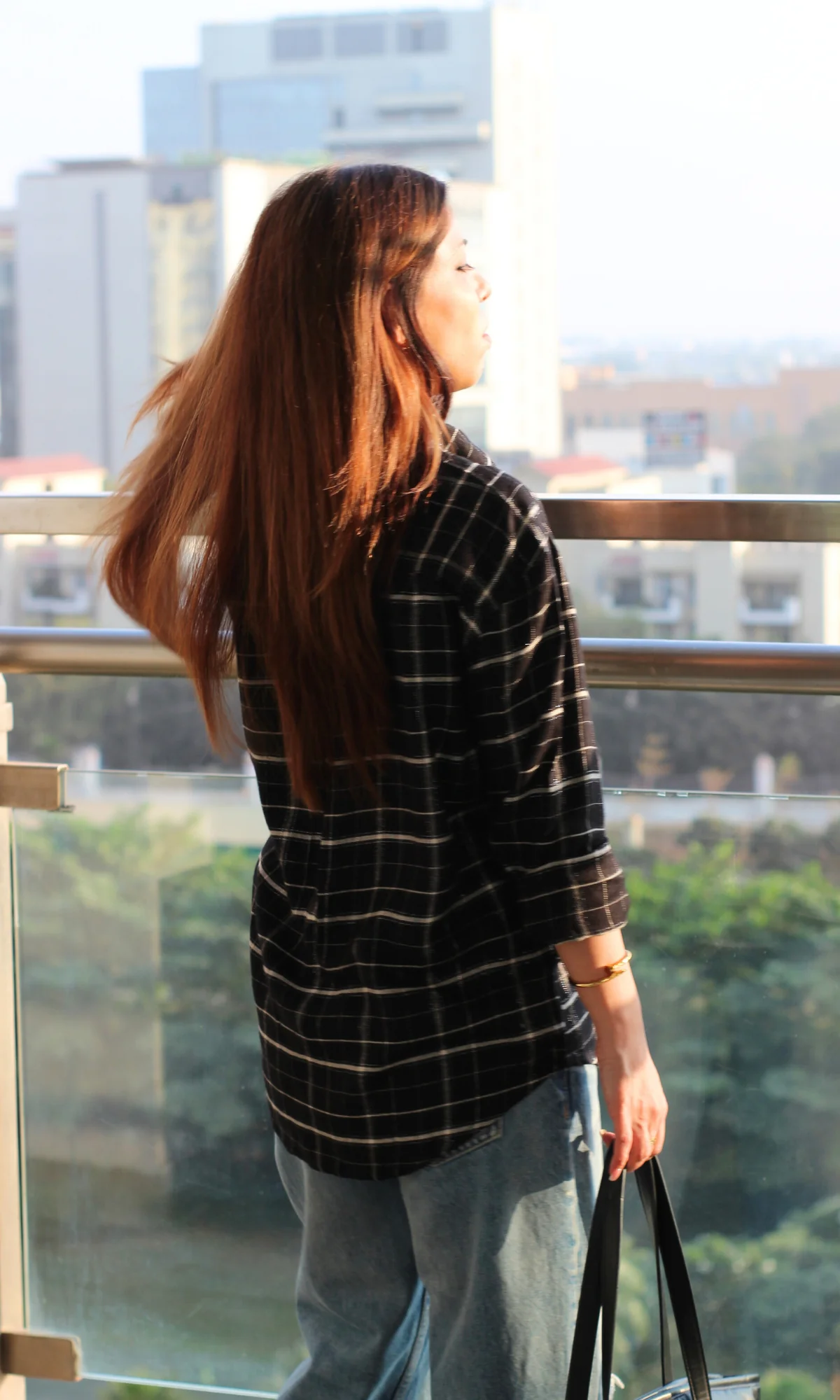 Black Plaid Checked Shirt - Image 5