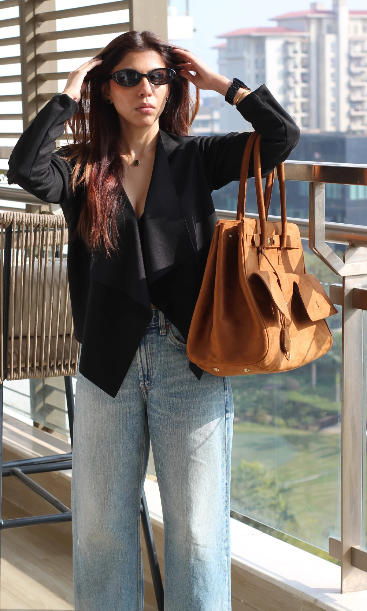 Black Suede Shrug
