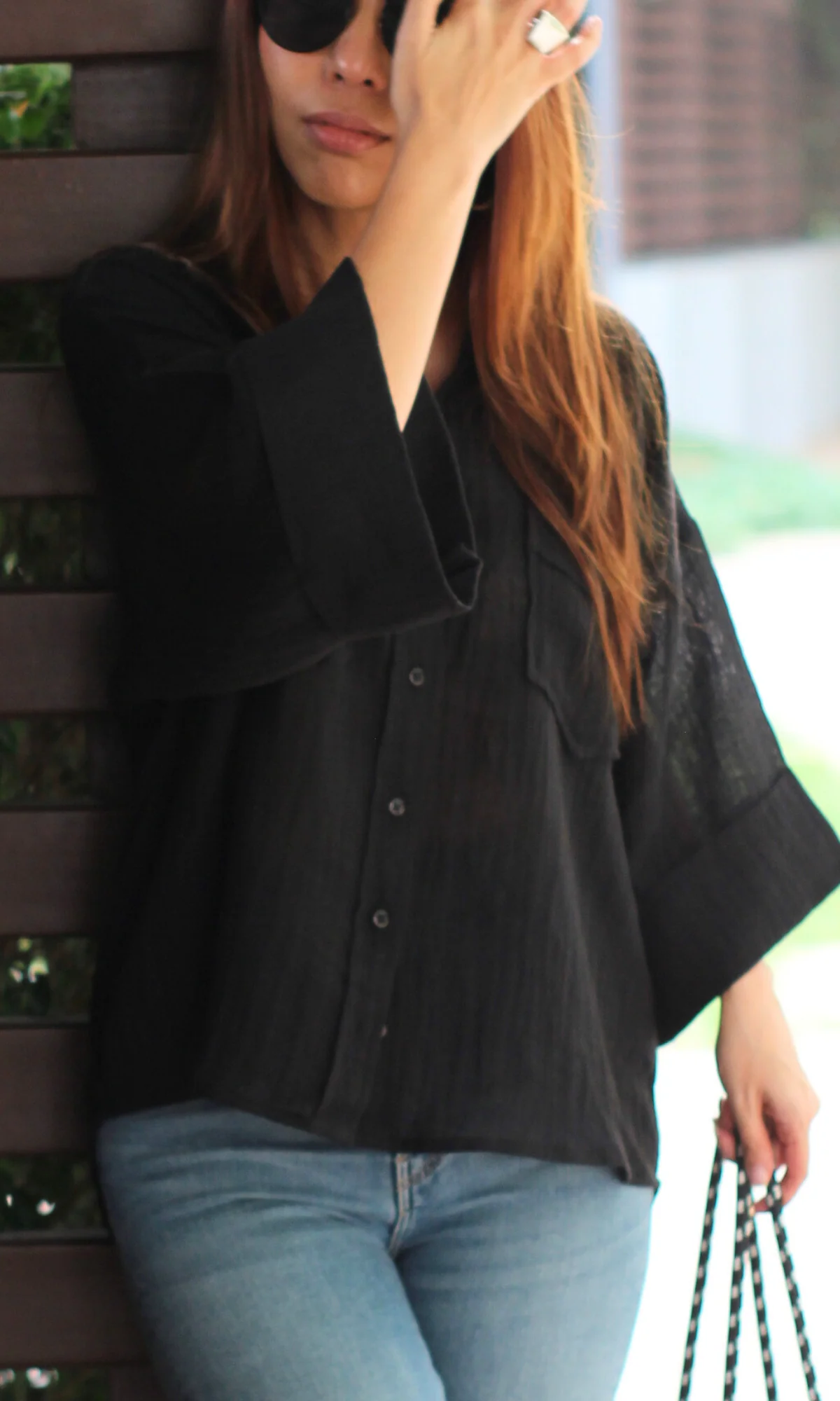 Black Textured Shirt - Image 5