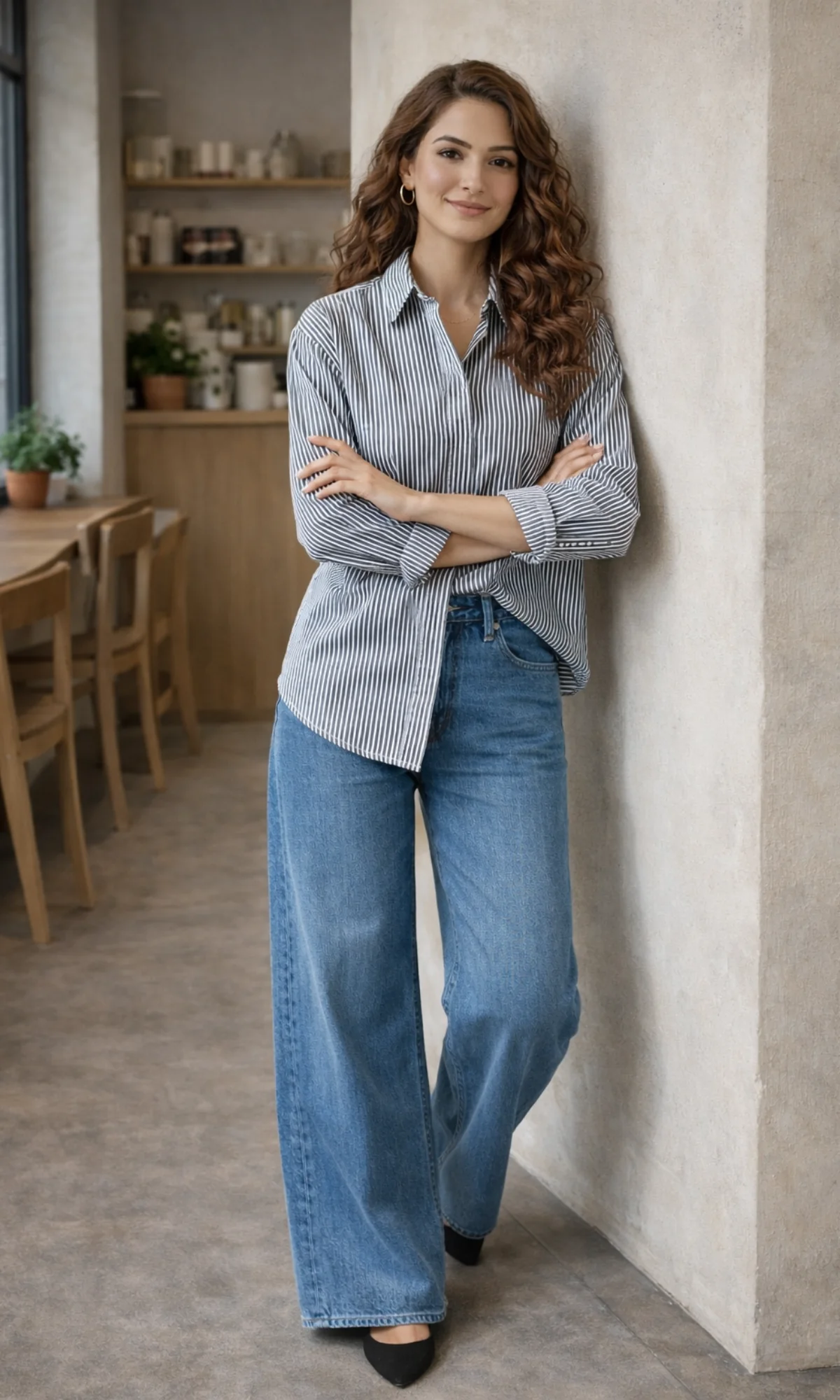 Charcoal Grey Stripe Shirt