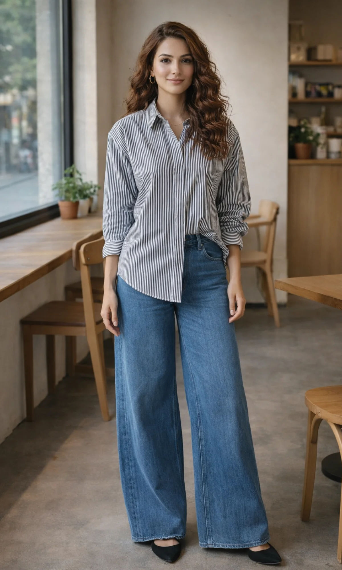 Charcoal Grey Stripe Shirt - Image 5