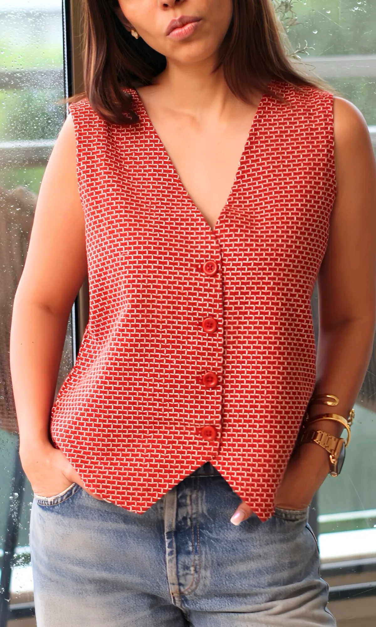 Brick Weave Waist Coat - Image 3