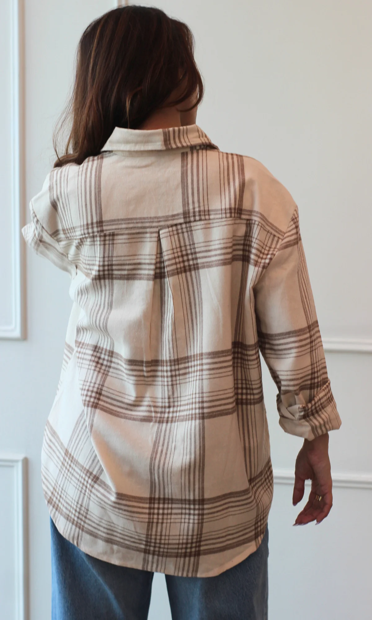 Caramel Cream Check Shirt - Image 3