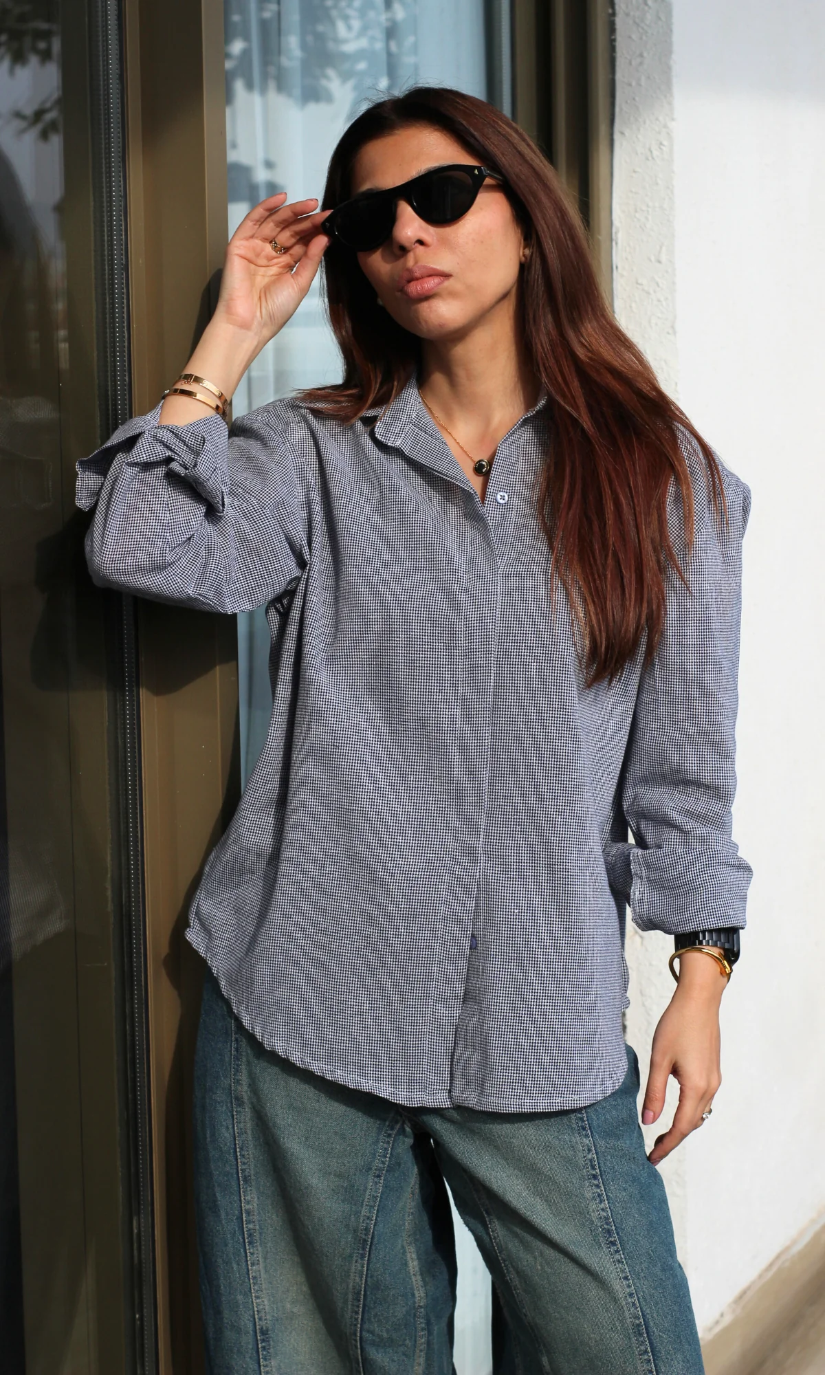 Charcoal Weave Checked Shirt