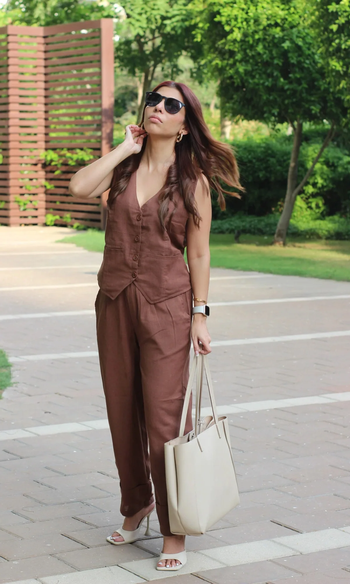 Cedar Brown Waist Coat and Pants Co-ord - Image 3