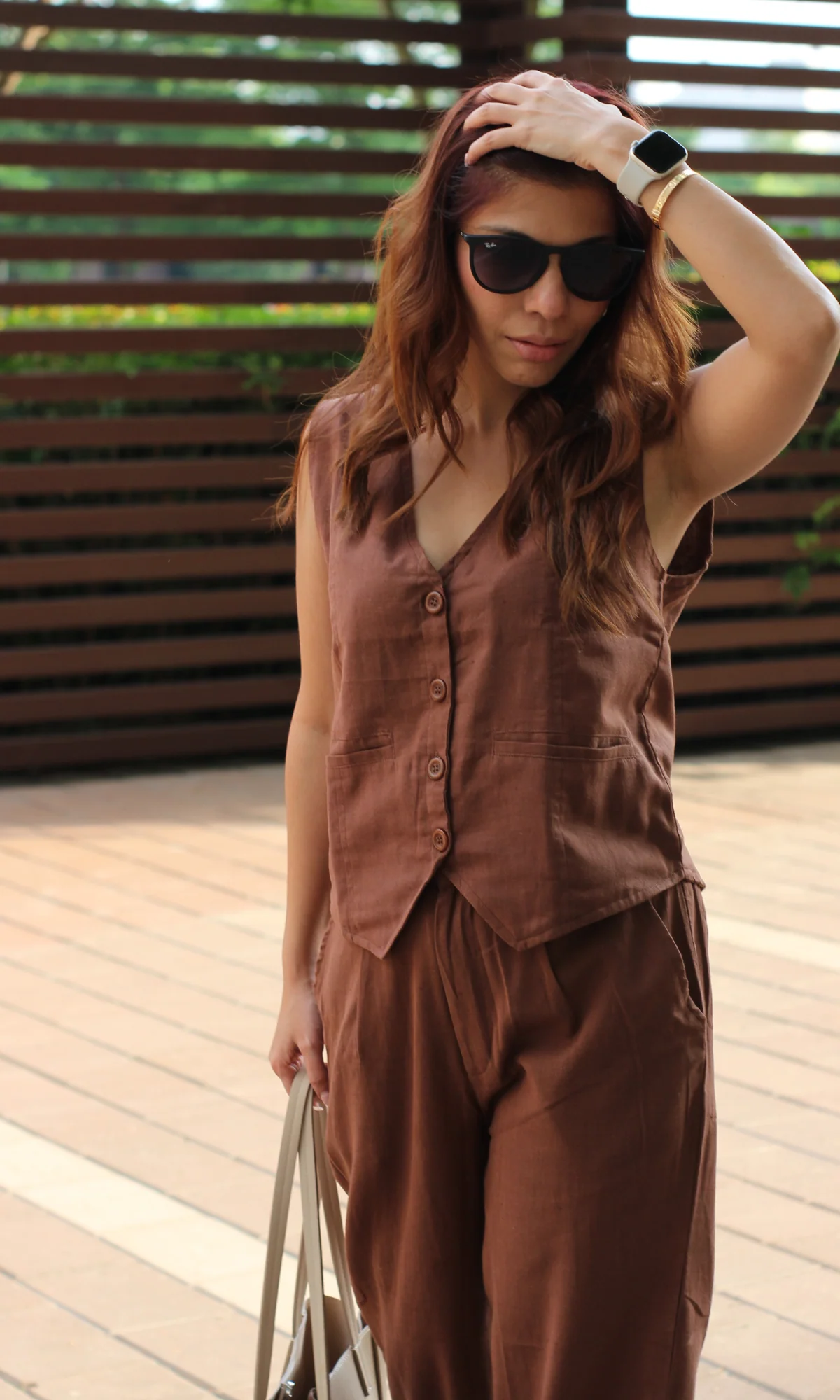 Cedar Brown Waist Coat and Pants Co-ord - Image 5