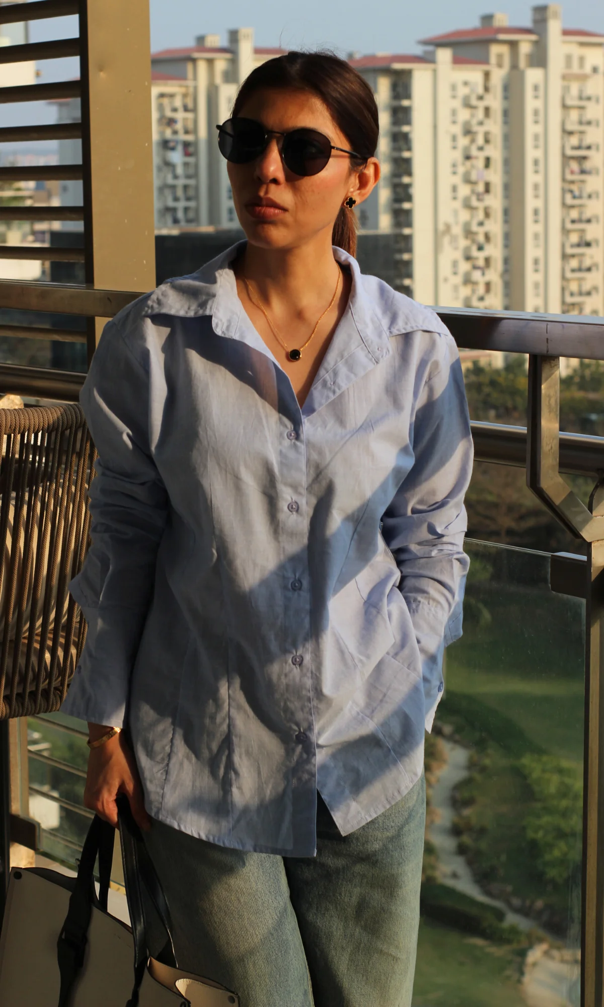 Cloud Blue Structured Shirt - Image 4