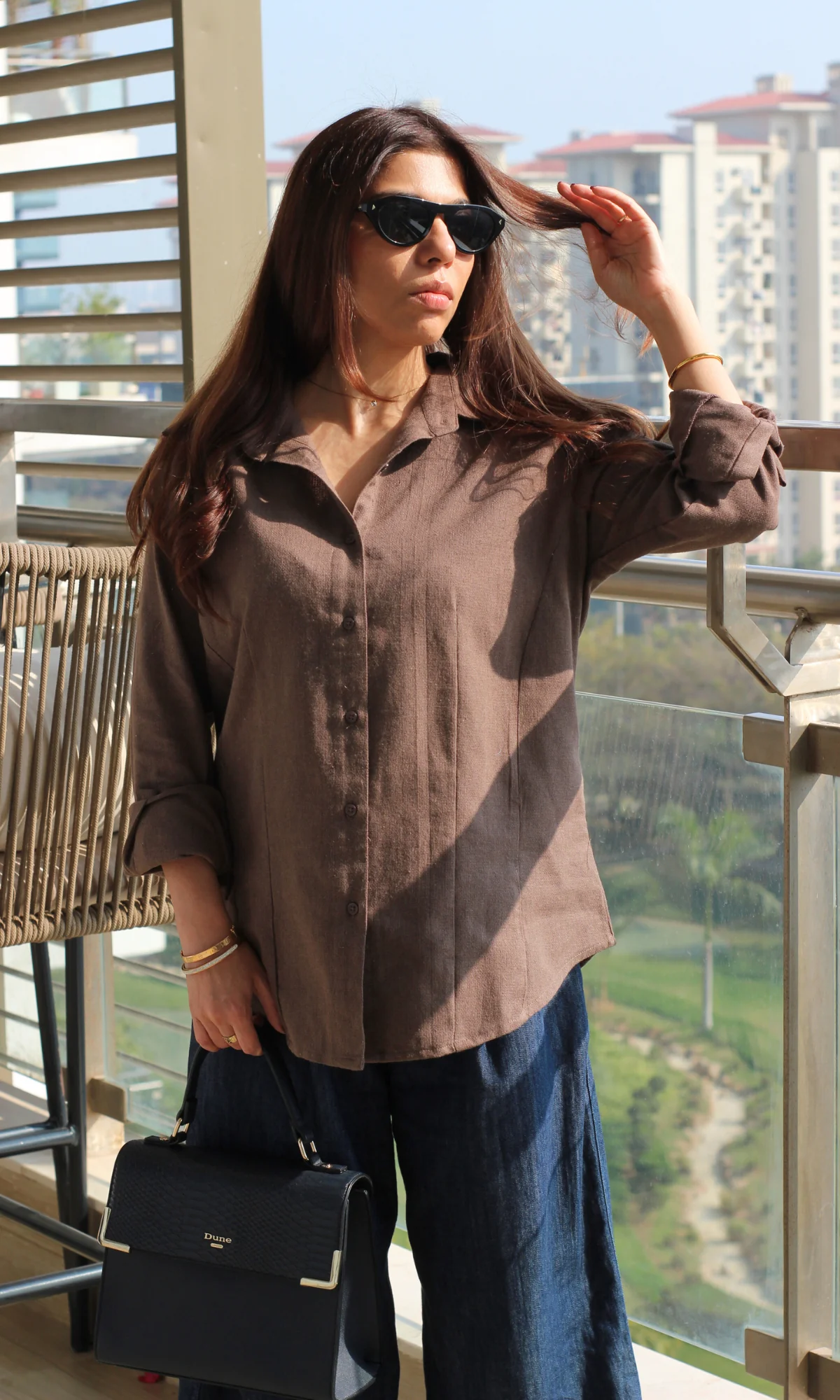 Cocoa Cotton Structured Shirt - Image 6