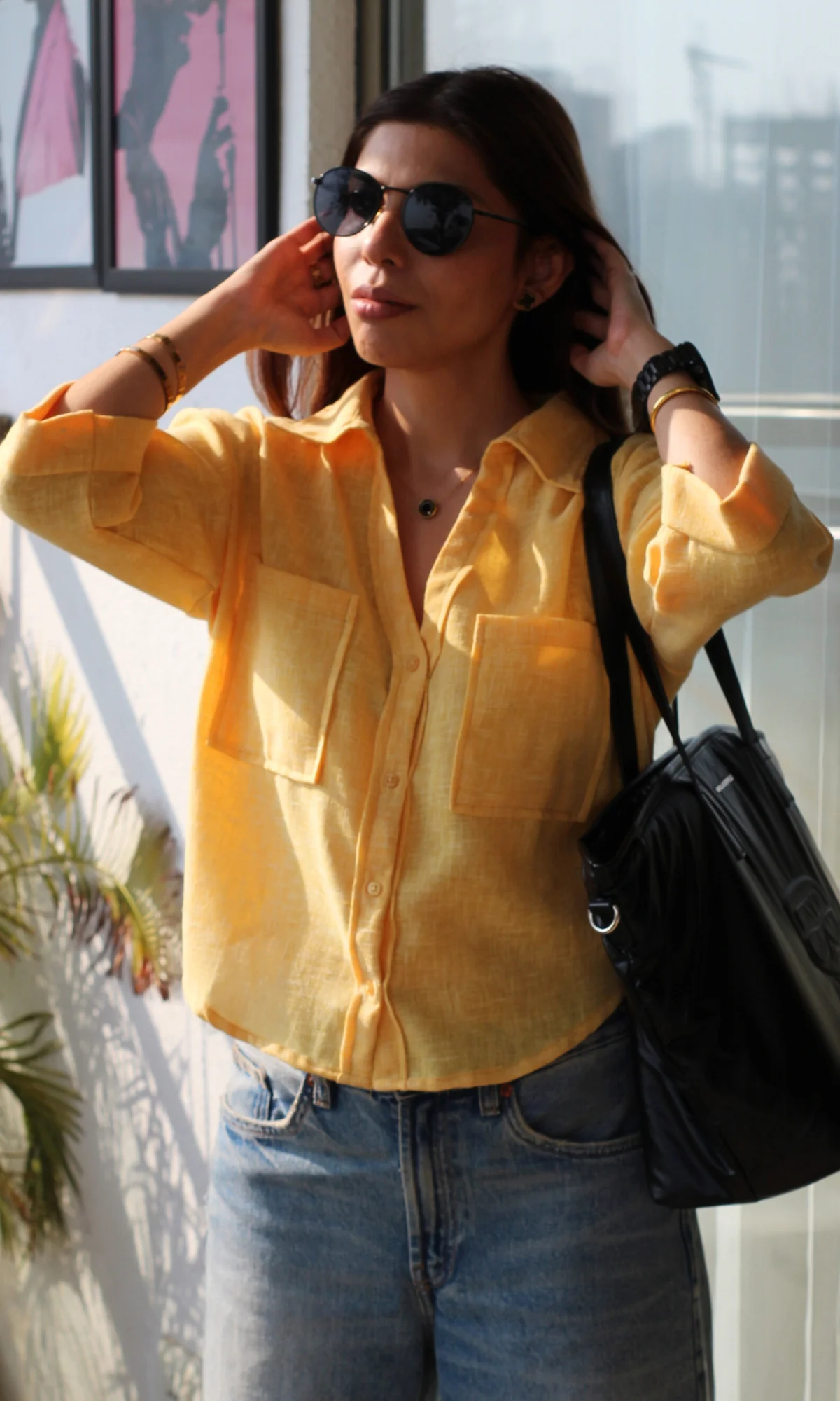 Corn Weave Cropped Shirt - Image 4