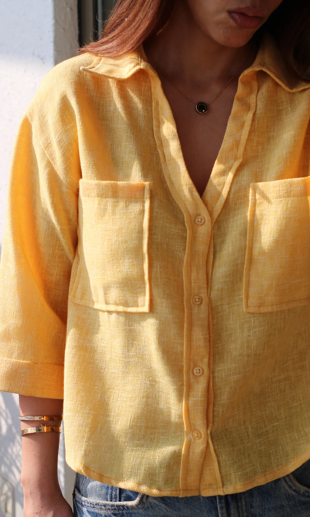 Corn Weave Cropped Shirt - Image 5