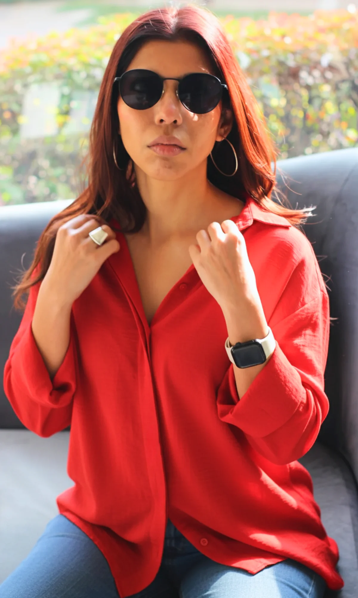 Scarlet Ease Flowing Shirt - Image 5