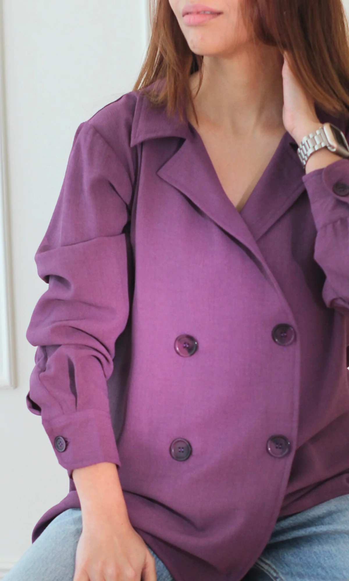 Damson Double Breasted Shirt - Image 2