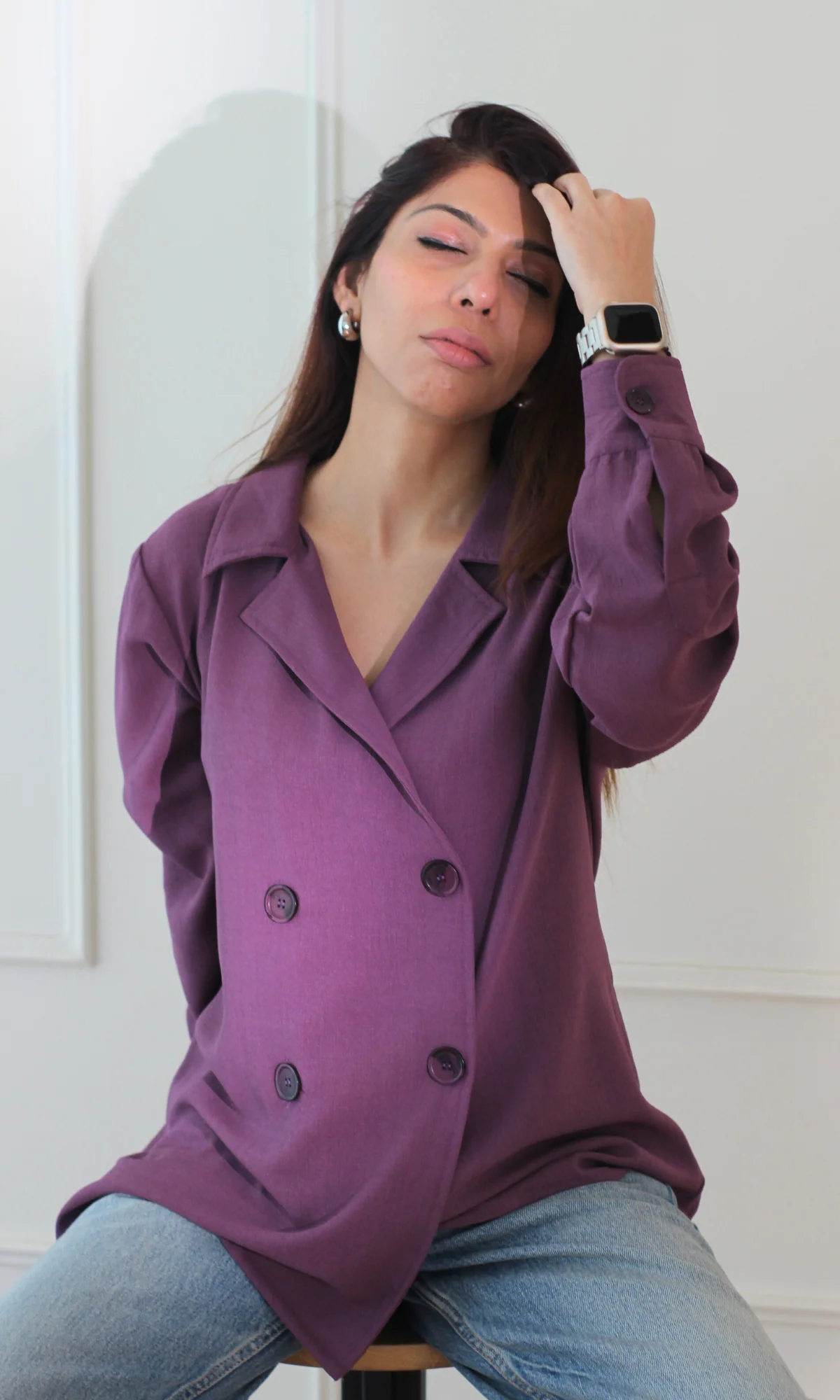 Damson Double Breasted Shirt - Image 3