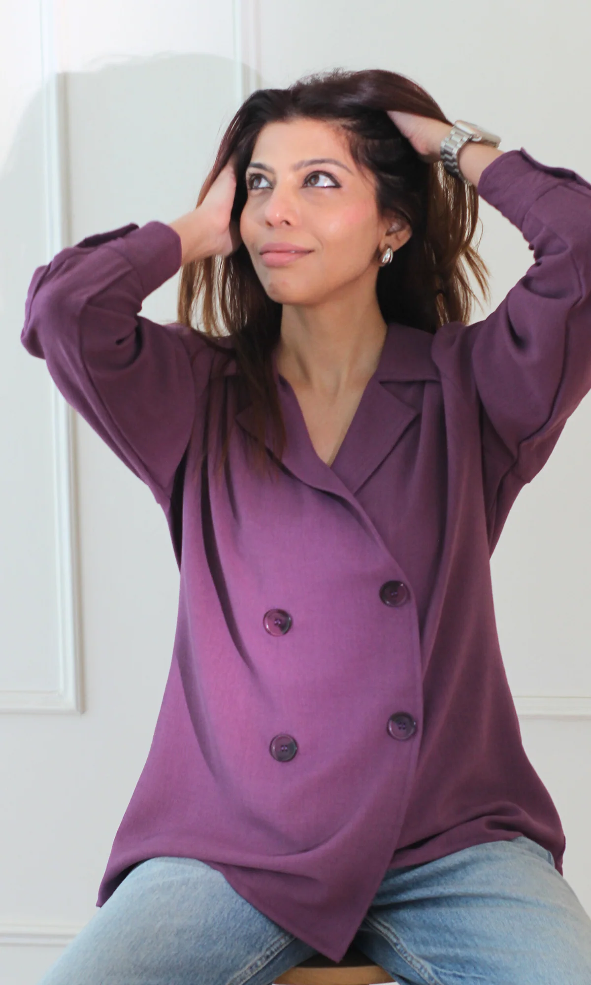 Damson Double Breasted Shirt - Image 6