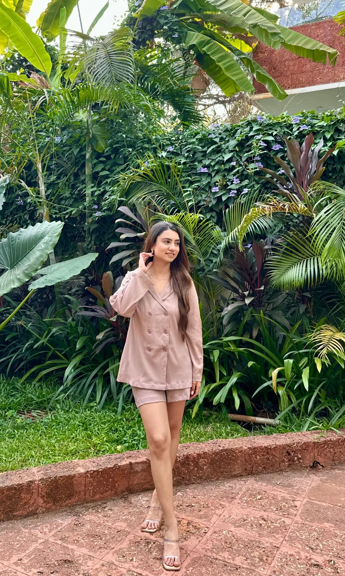 Mallow Stem Blazer Shirt and Shorts Co-ord - Image 3