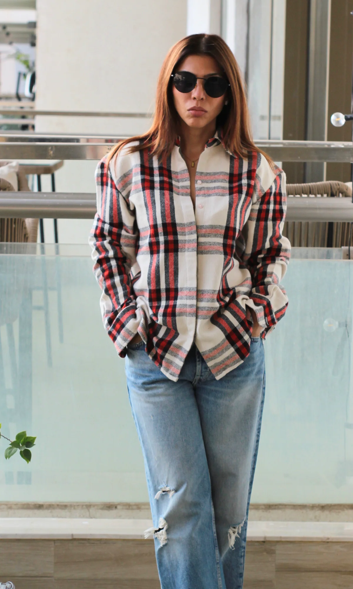 Cherry Plaid Winter Checked Shirt - Image 3