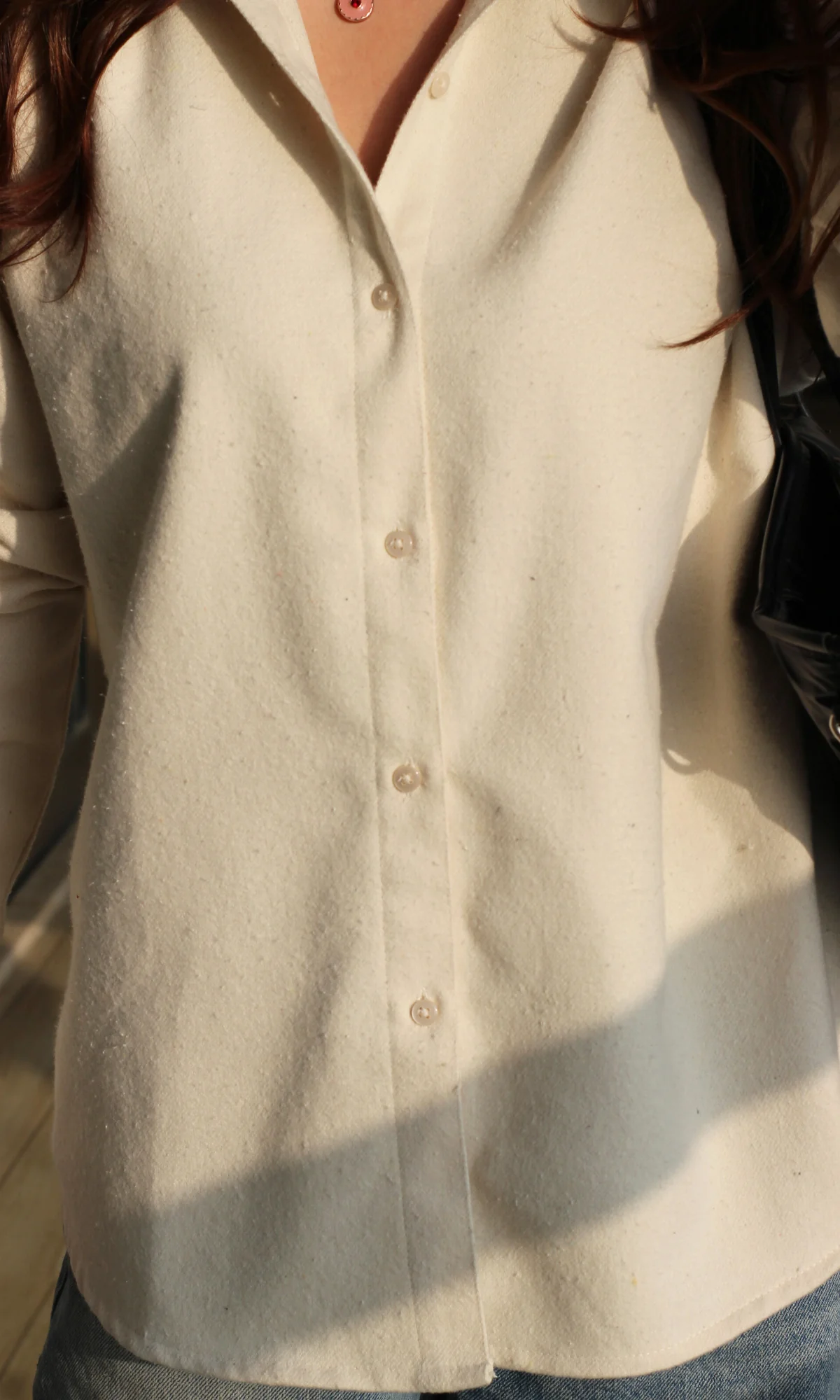 Ecru Brushed Overshirt - Image 5