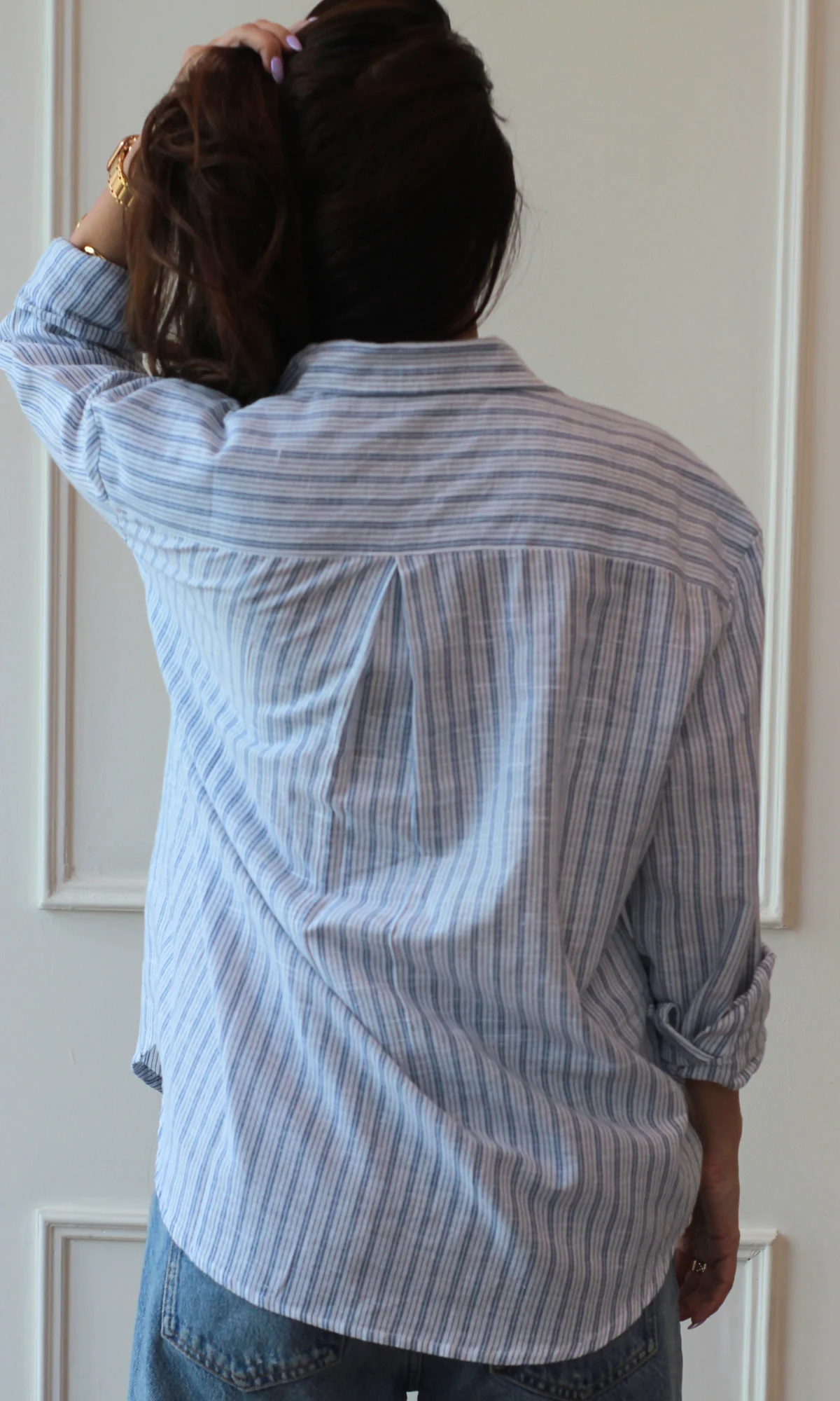 Frosted Blue Linear Striped Shirt - Image 3
