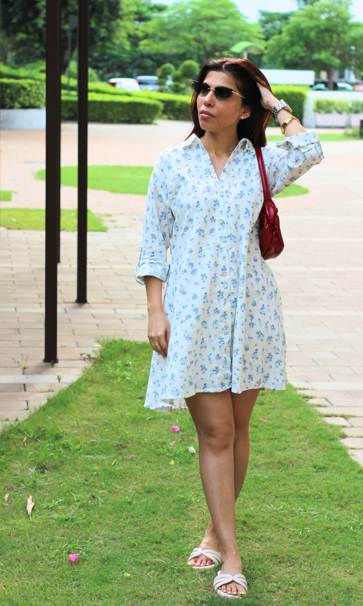 Frosted Flora Shirt Dress - Image 4