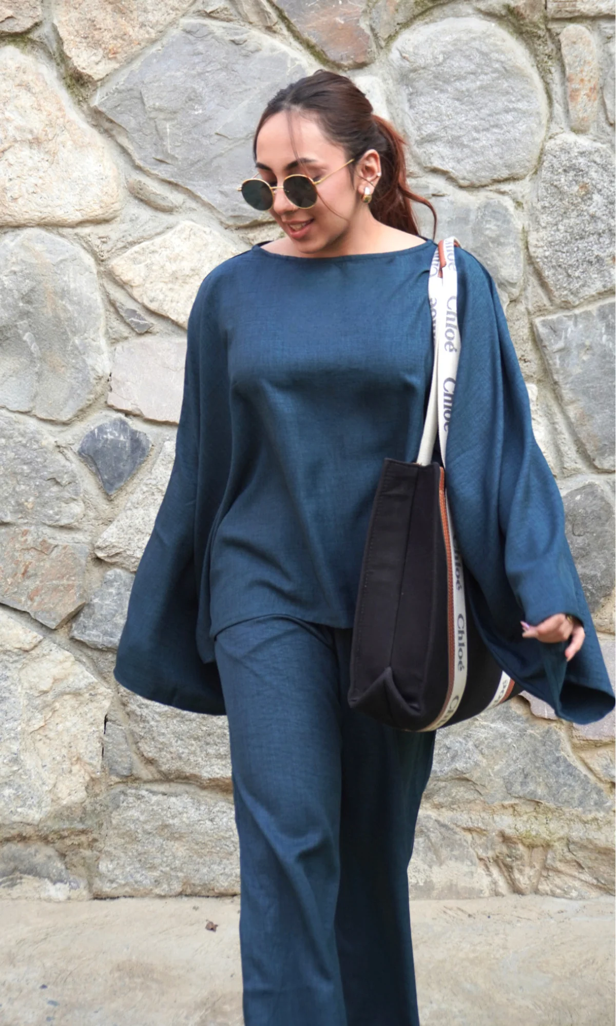 Green Batwing Sleeve Top and Pants Co-ord - Image 7