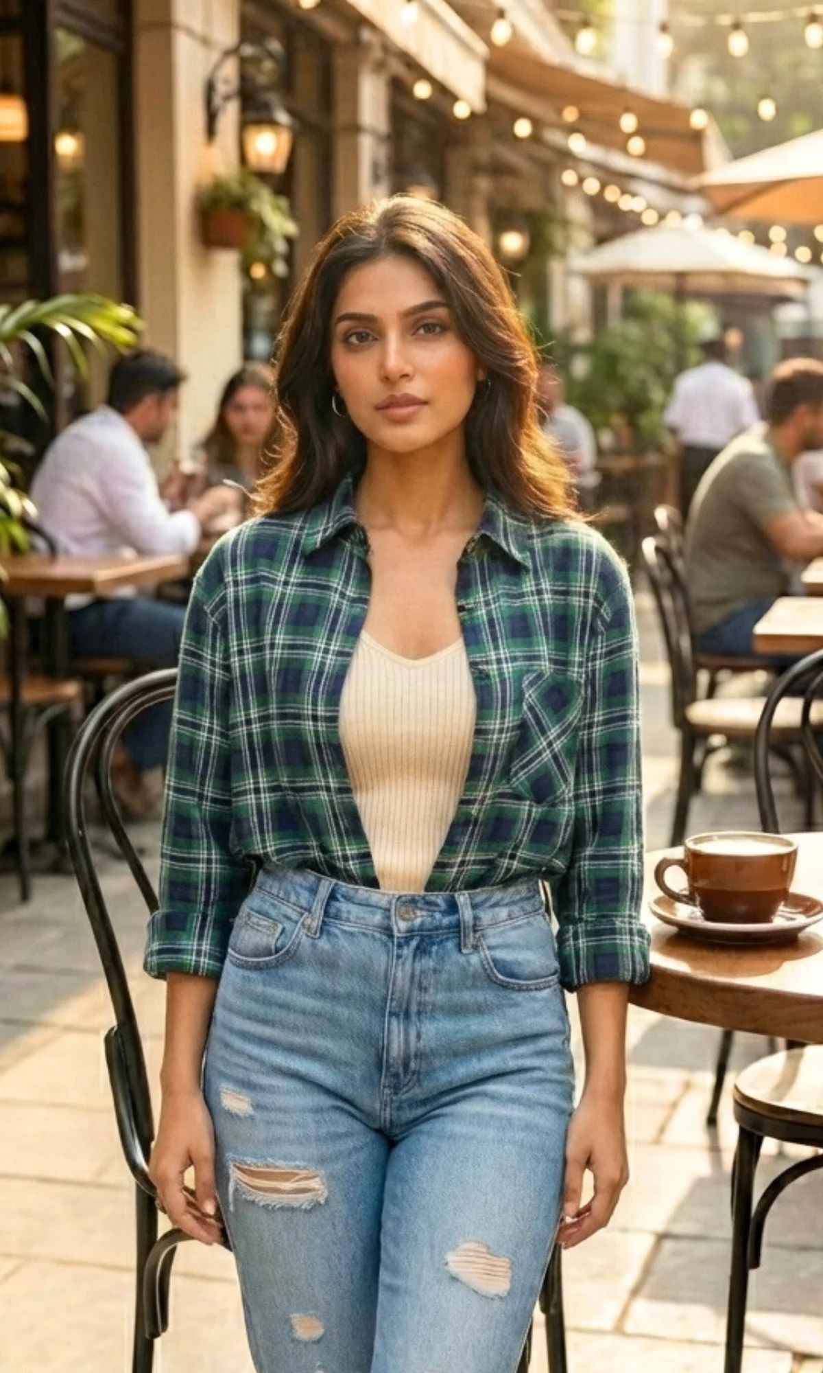 Green Classic Plaid Cotton Shirt - Image 3