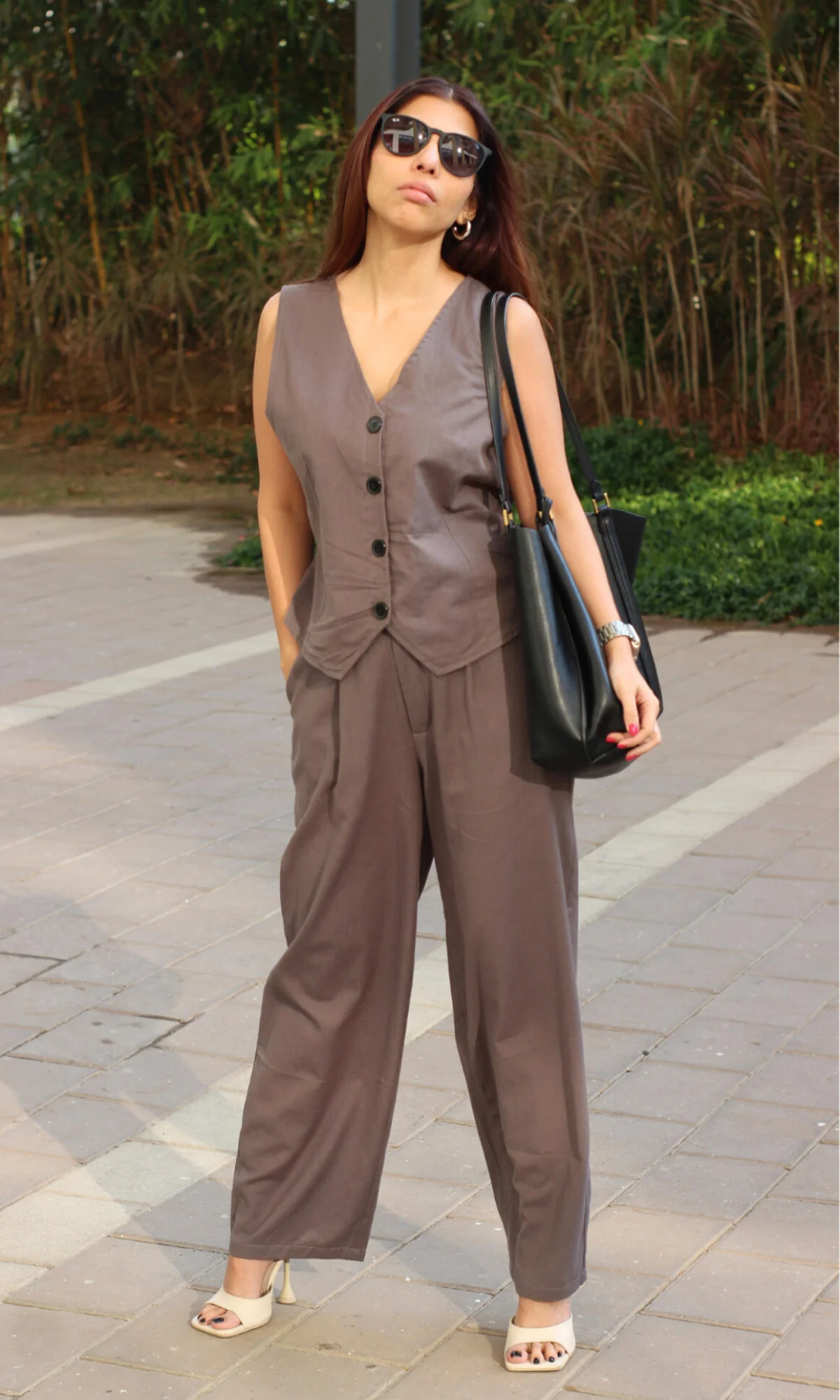 Grey Waist Coat and Straight Pants Co-ord - Image 7