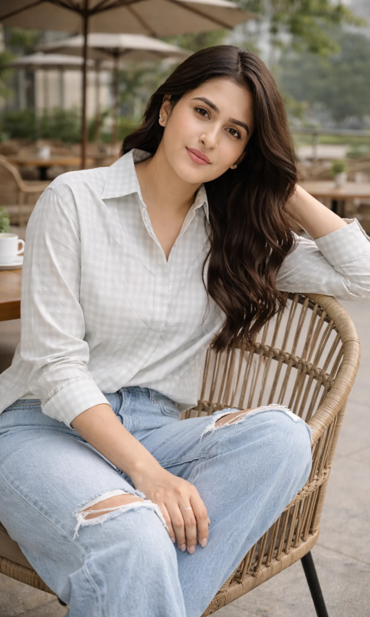 Haze Blue Loose Shirt - Image 6
