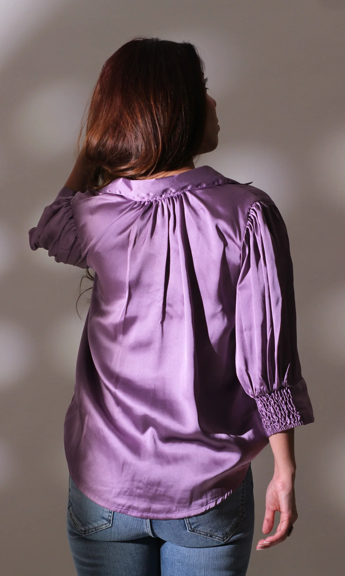 Iris Satin Collared Top - Image 5