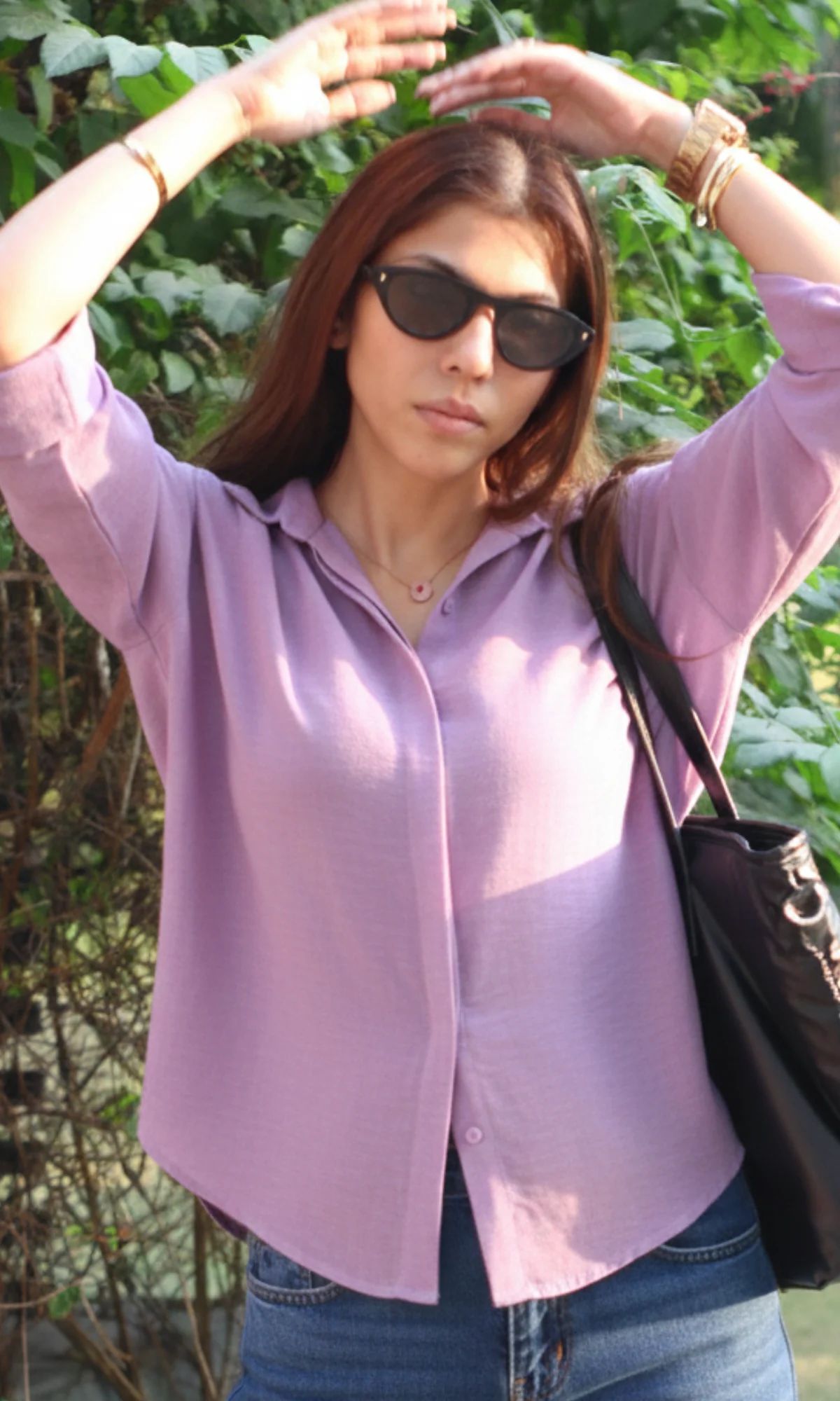 Lavender Ease Flowing Shirt