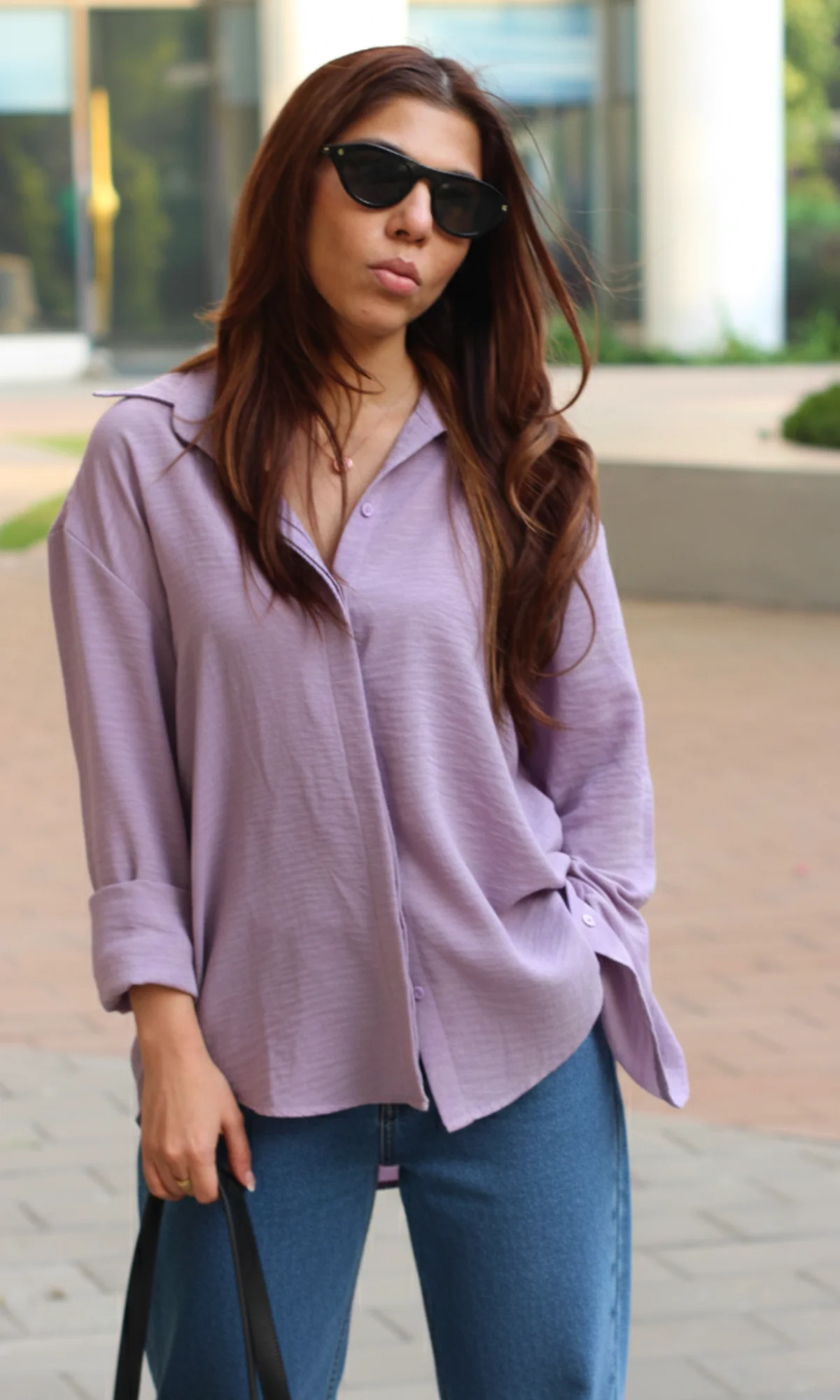 Lavender Ease Flowing Shirt - Image 5