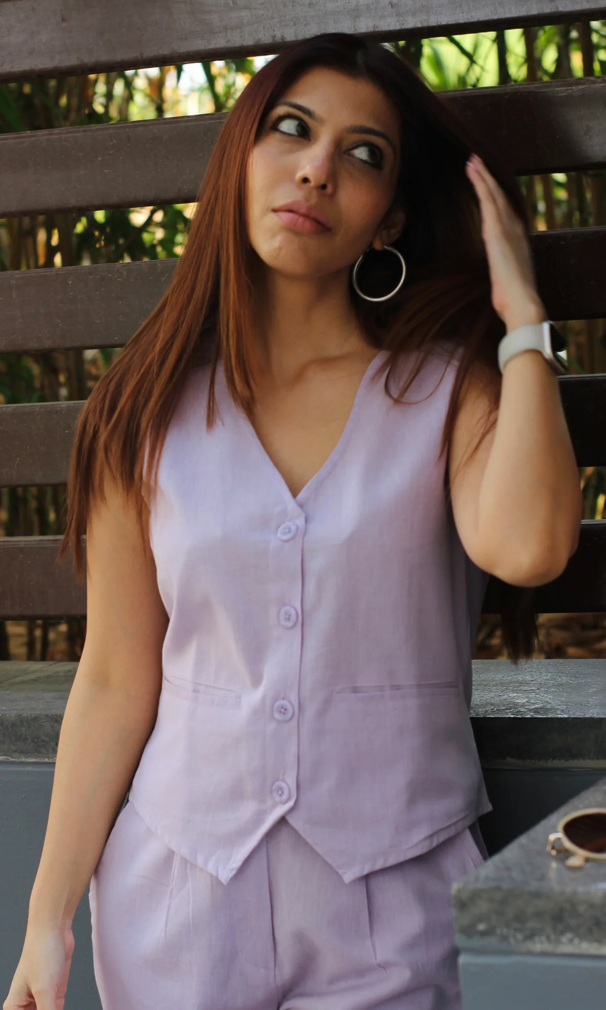 Light Purple Waist Coat and Pants Co-ord - Image 4