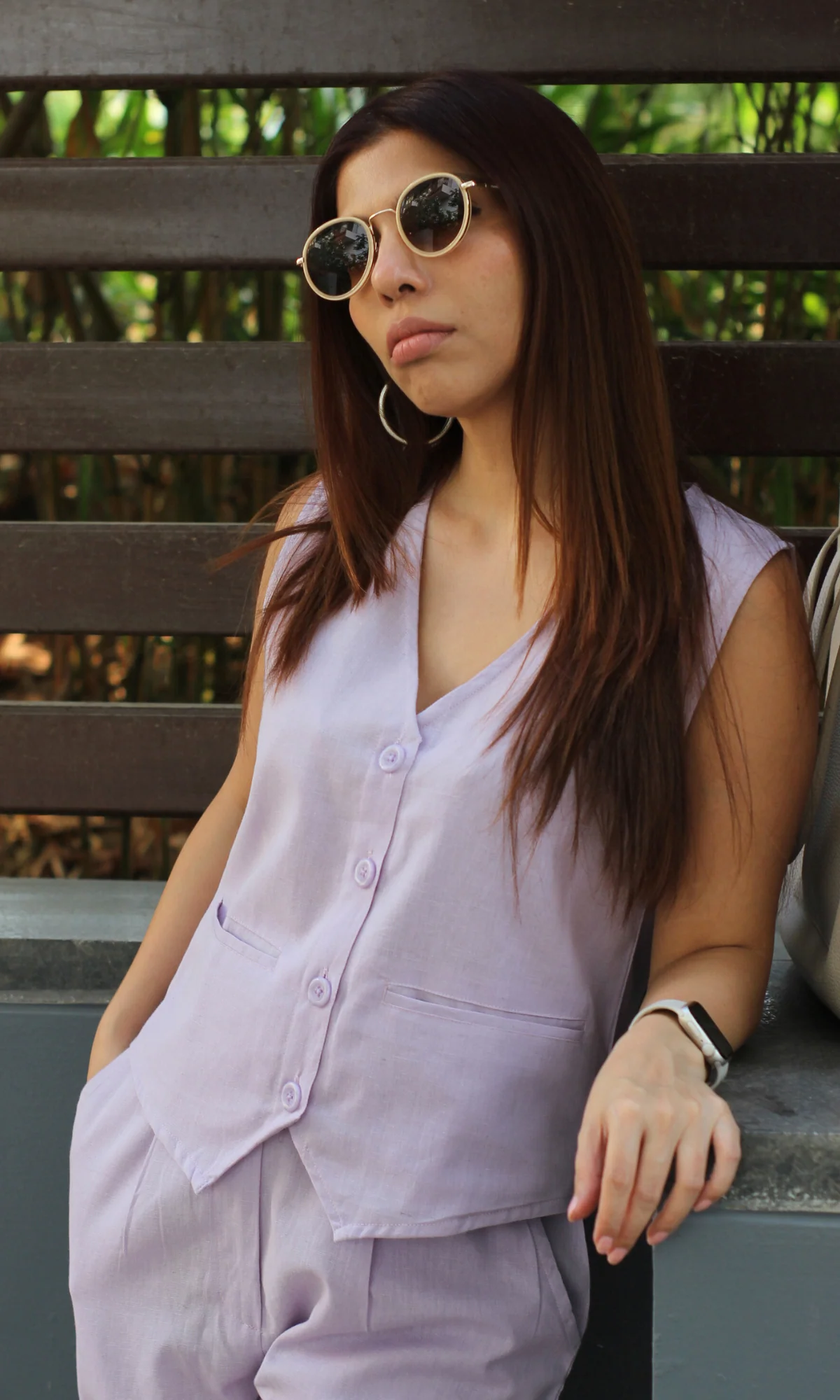 Light Purple Waist Coat and Pants Co-ord - Image 5