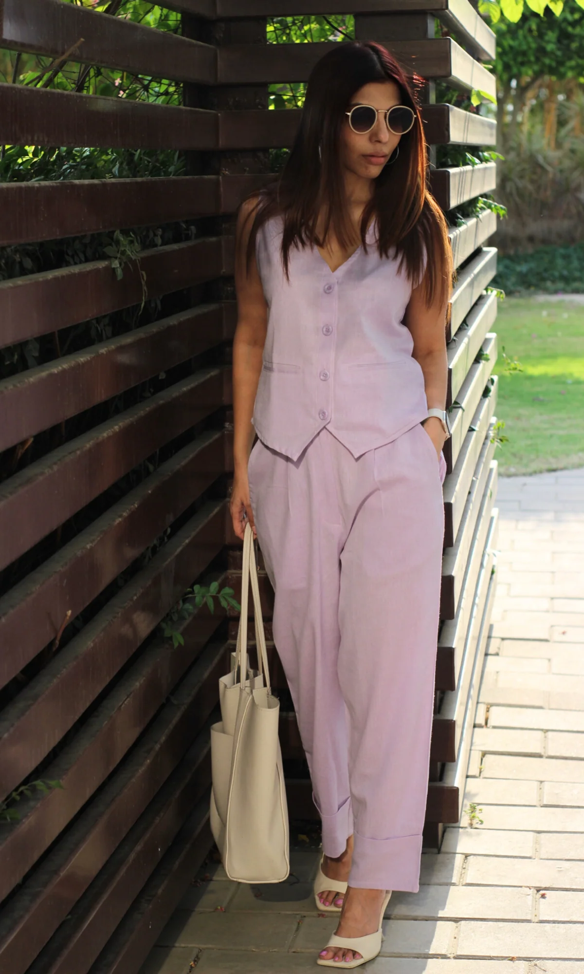 Light Purple Waist Coat and Pants Co-ord - Image 6