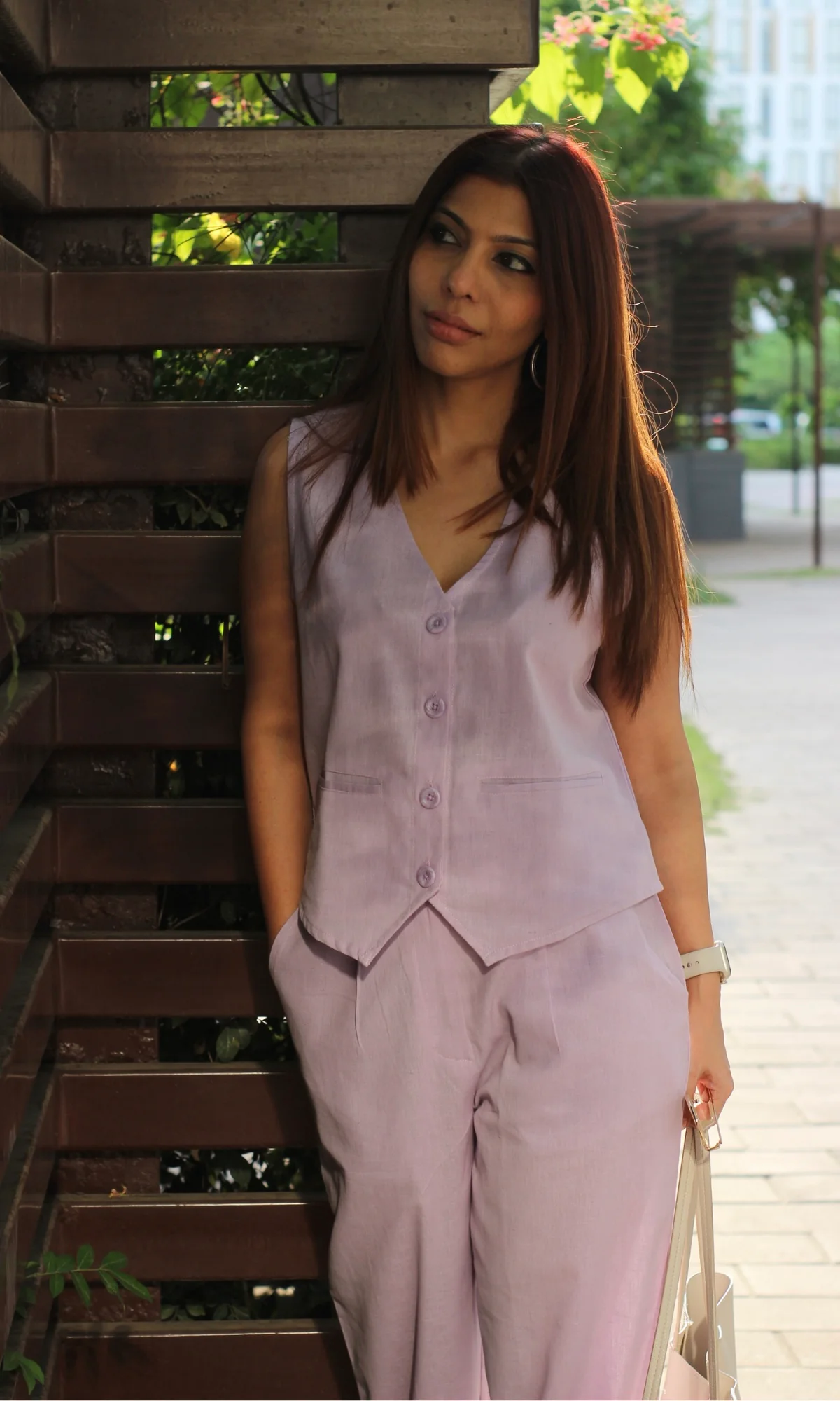 Light Purple Waist Coat and Pants Co-ord - Image 8