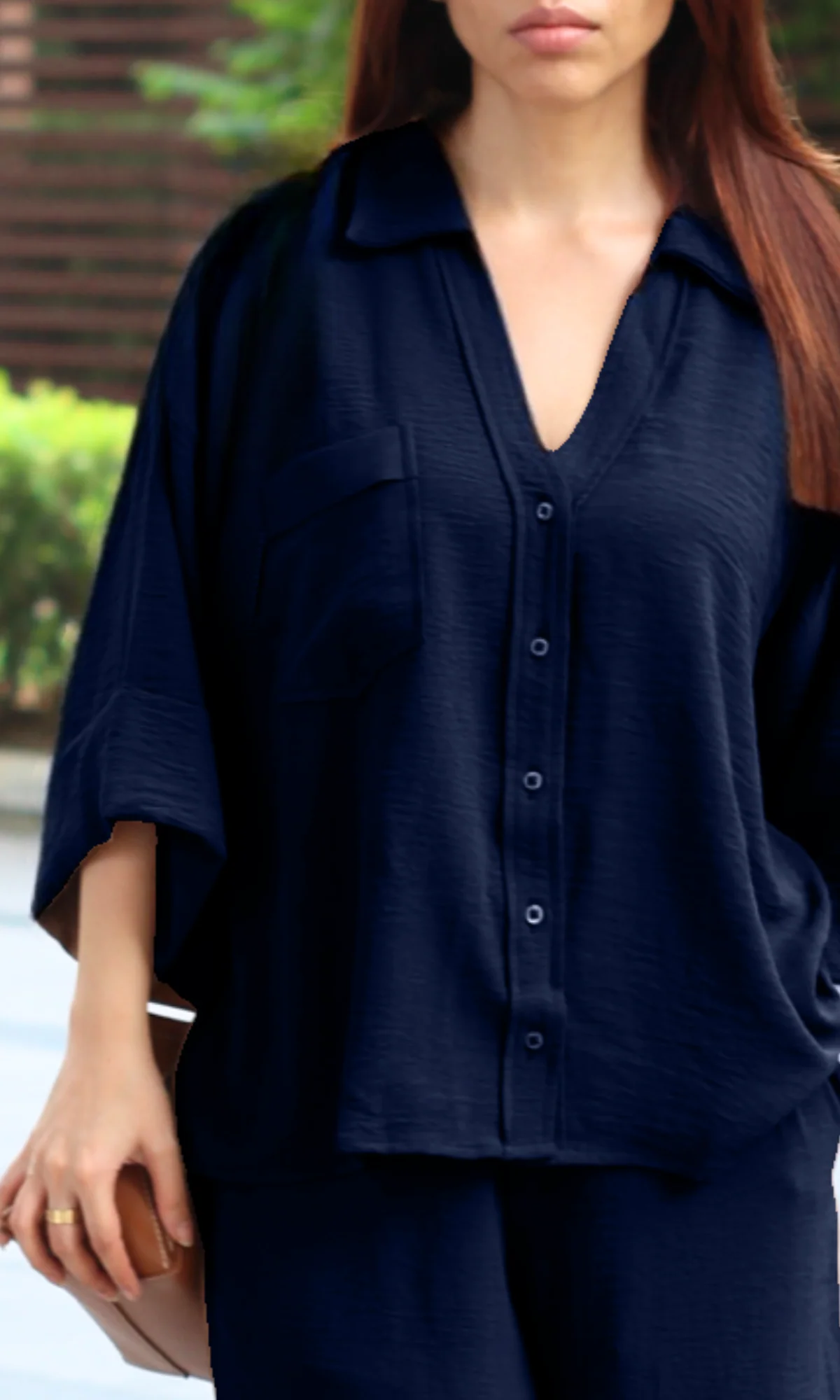 Marine Navy Loose Shirt and Pants Co-ord - Image 4