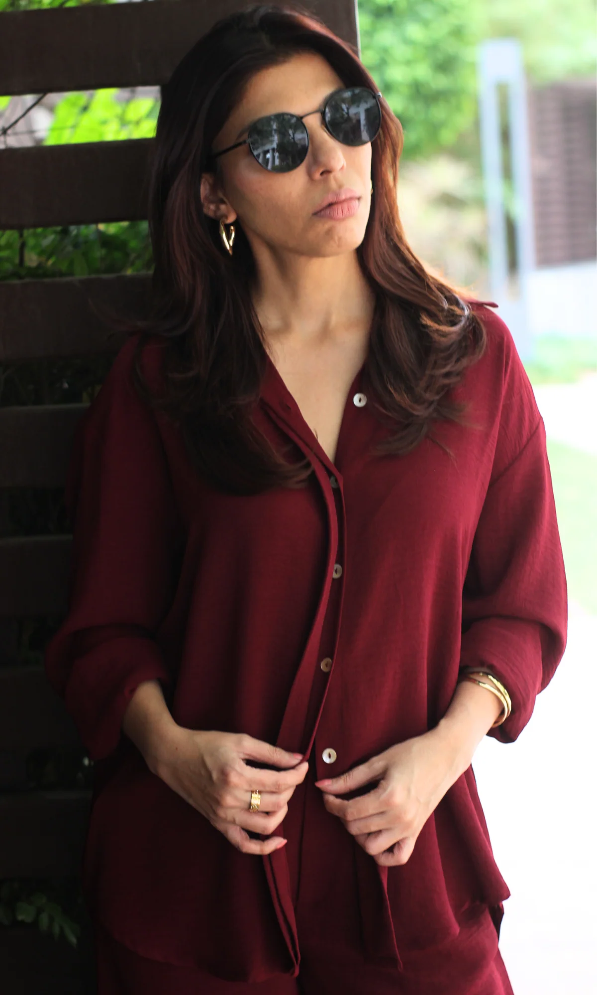 Merlot Breeze Shirt and Pants Co-ord - Image 2