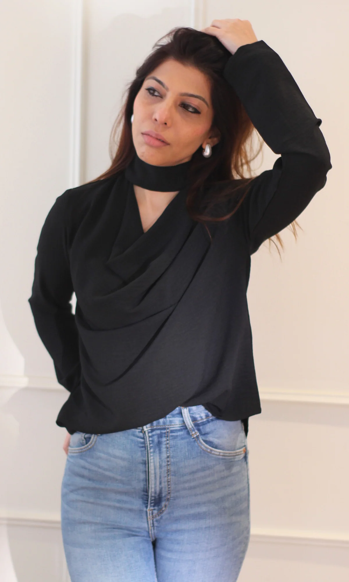 Midnight Choker Cowl Top - Image 6