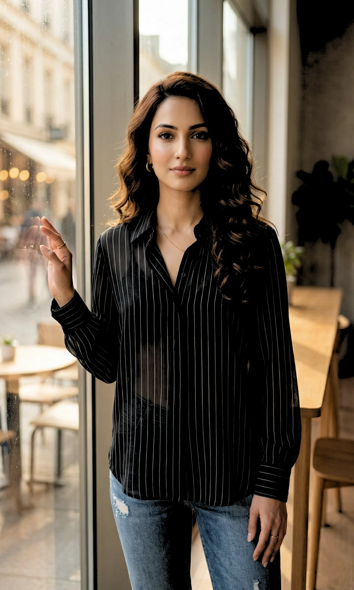Midnight Line Semi-Sheer Shirt - Image 3