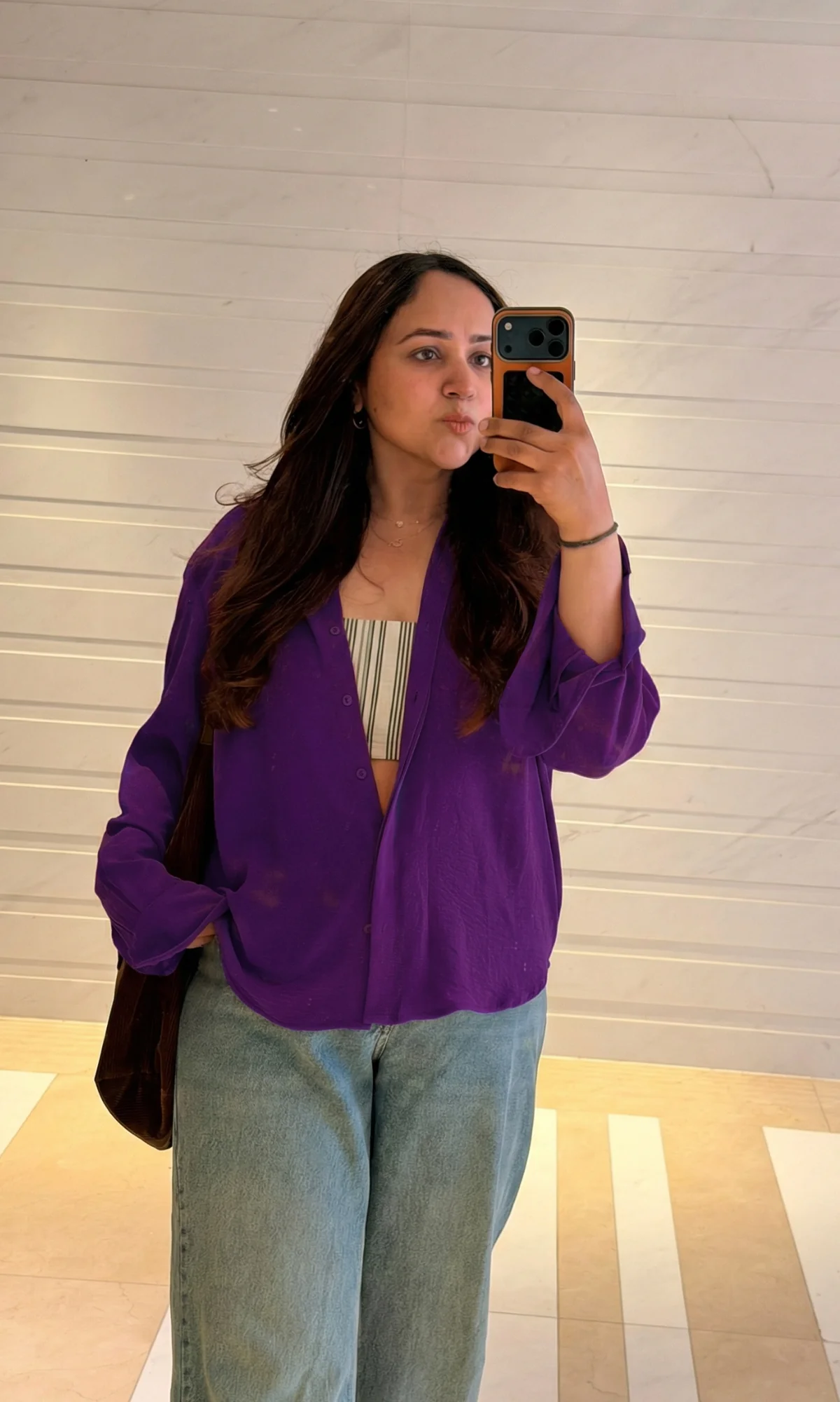 Midnight Purple Ease Flowing Shirt - Image 4