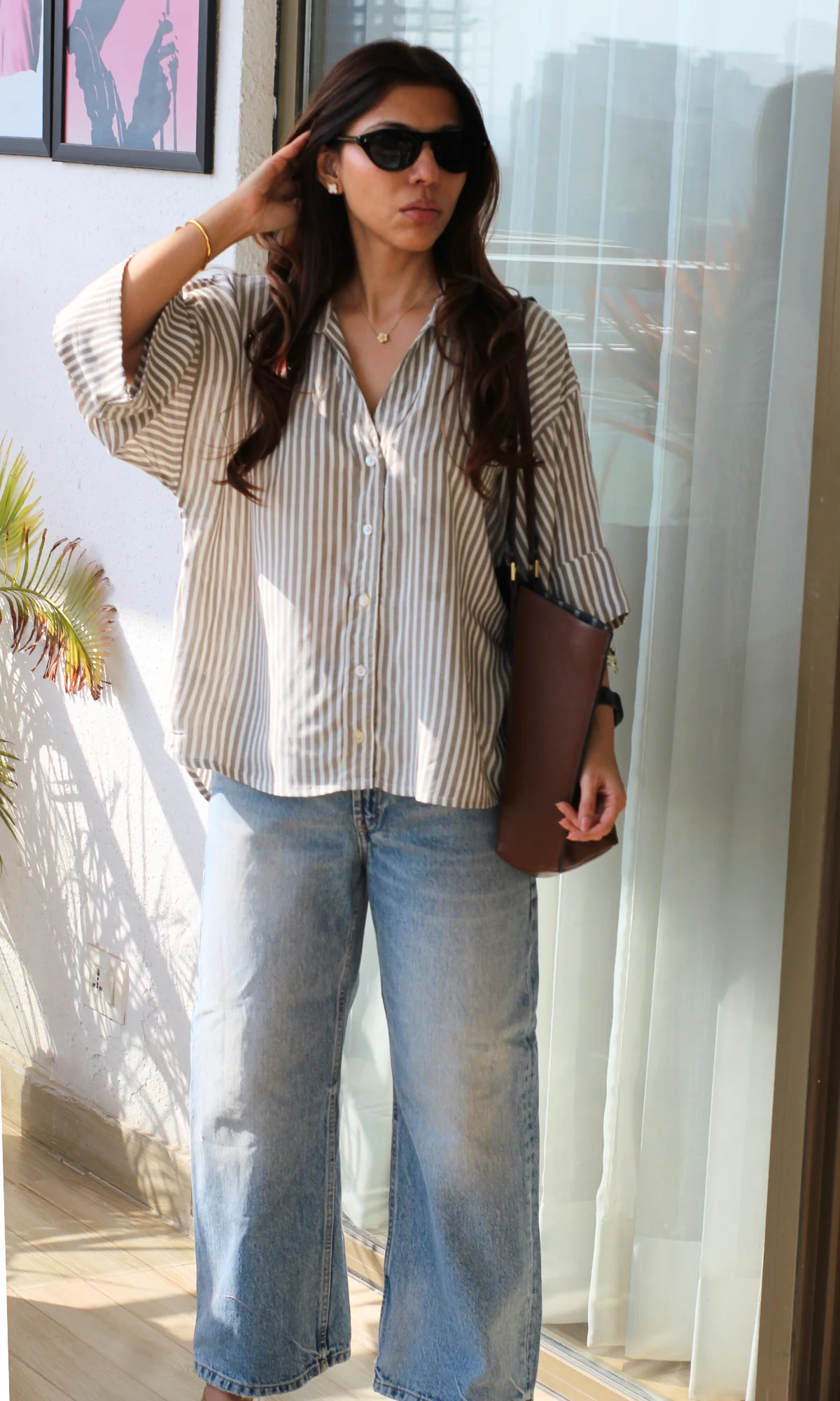 Misty Olive Loose Shirt - Image 4