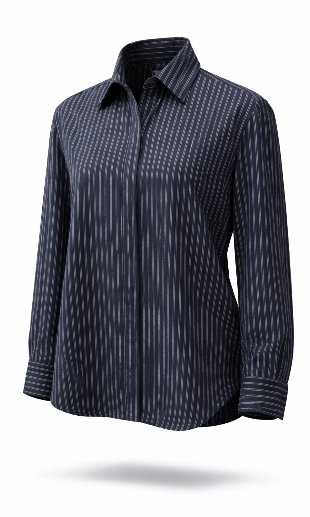 Navy Blue Stripe Shirt - Image 2