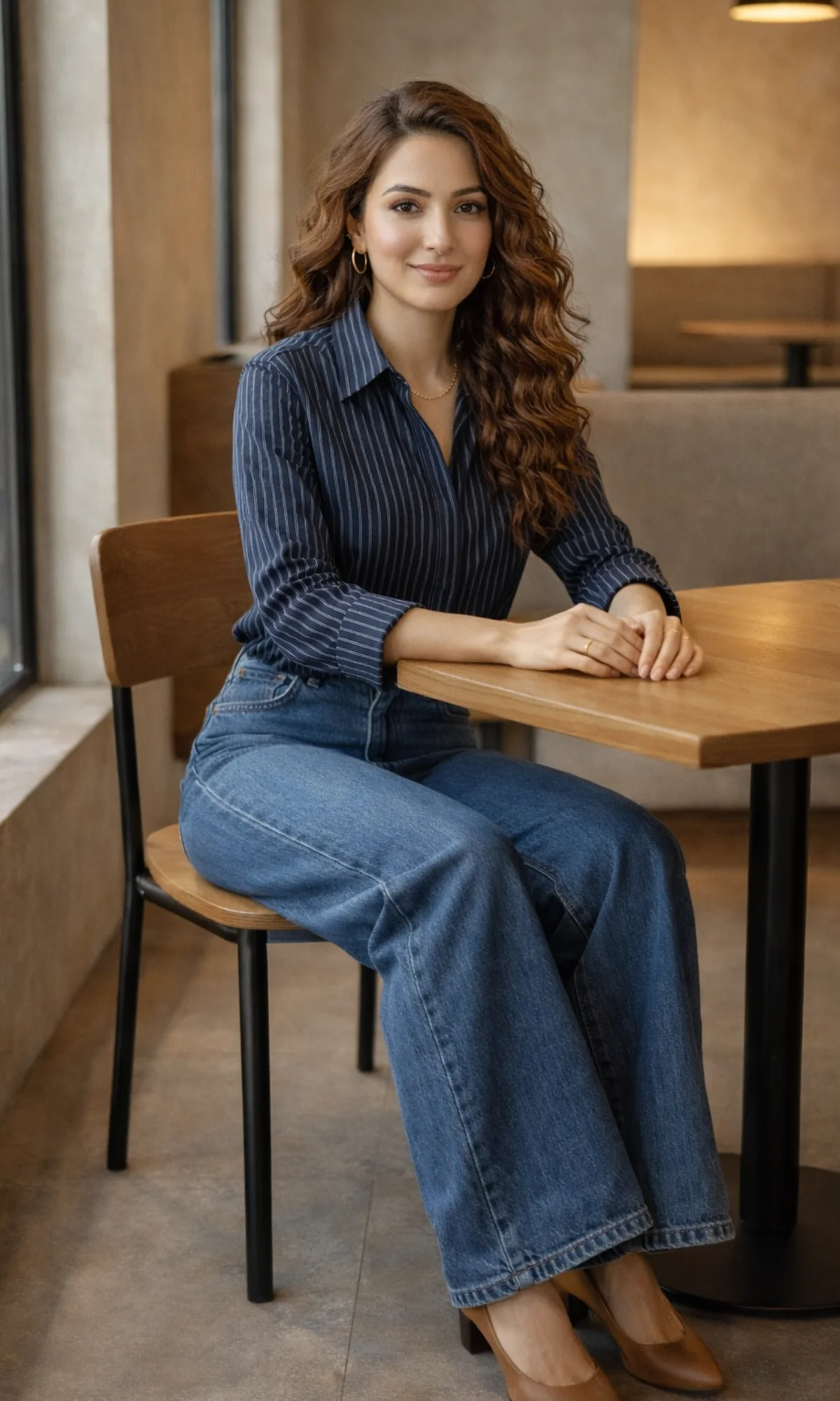 Navy Blue Stripe Shirt - Image 3