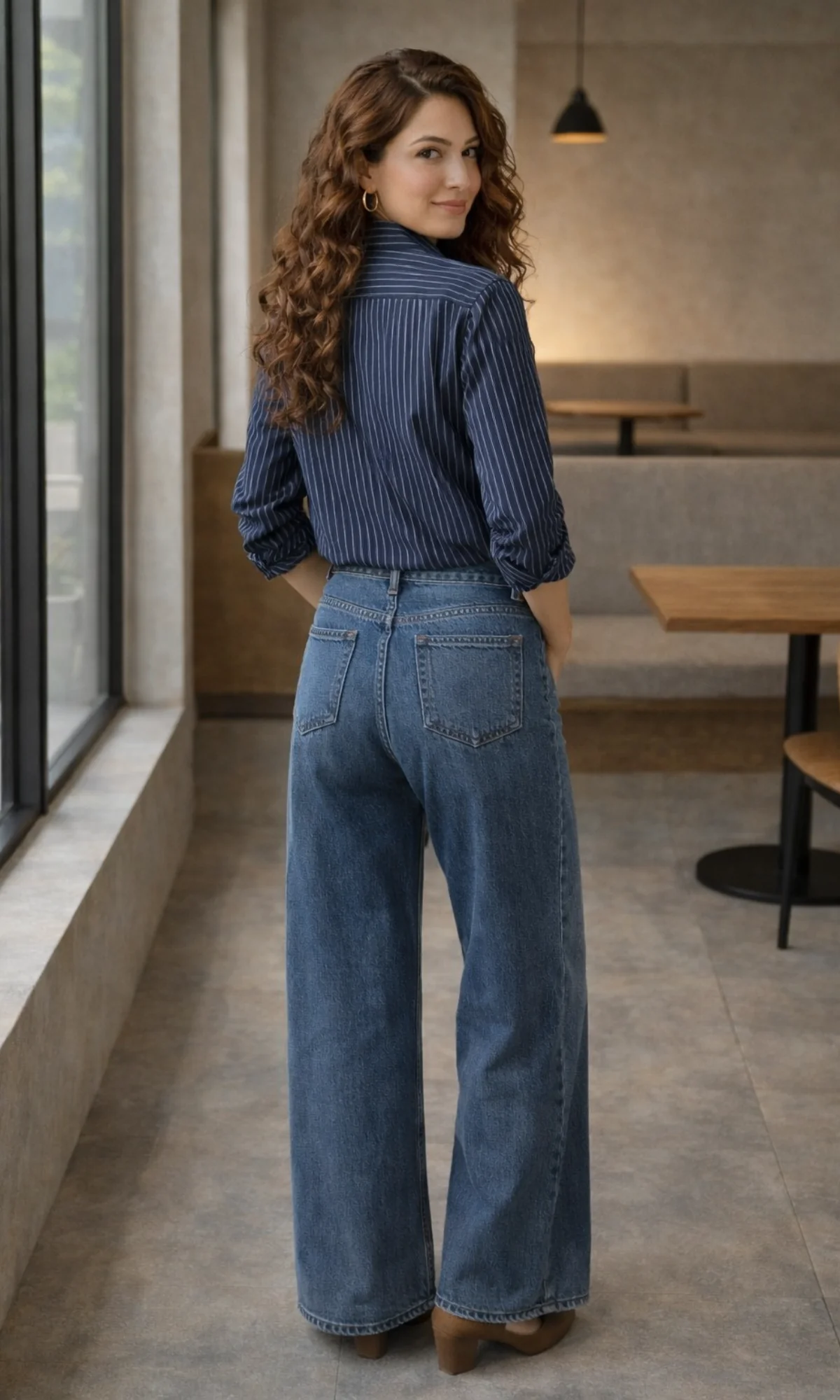 Navy Blue Stripe Shirt - Image 4