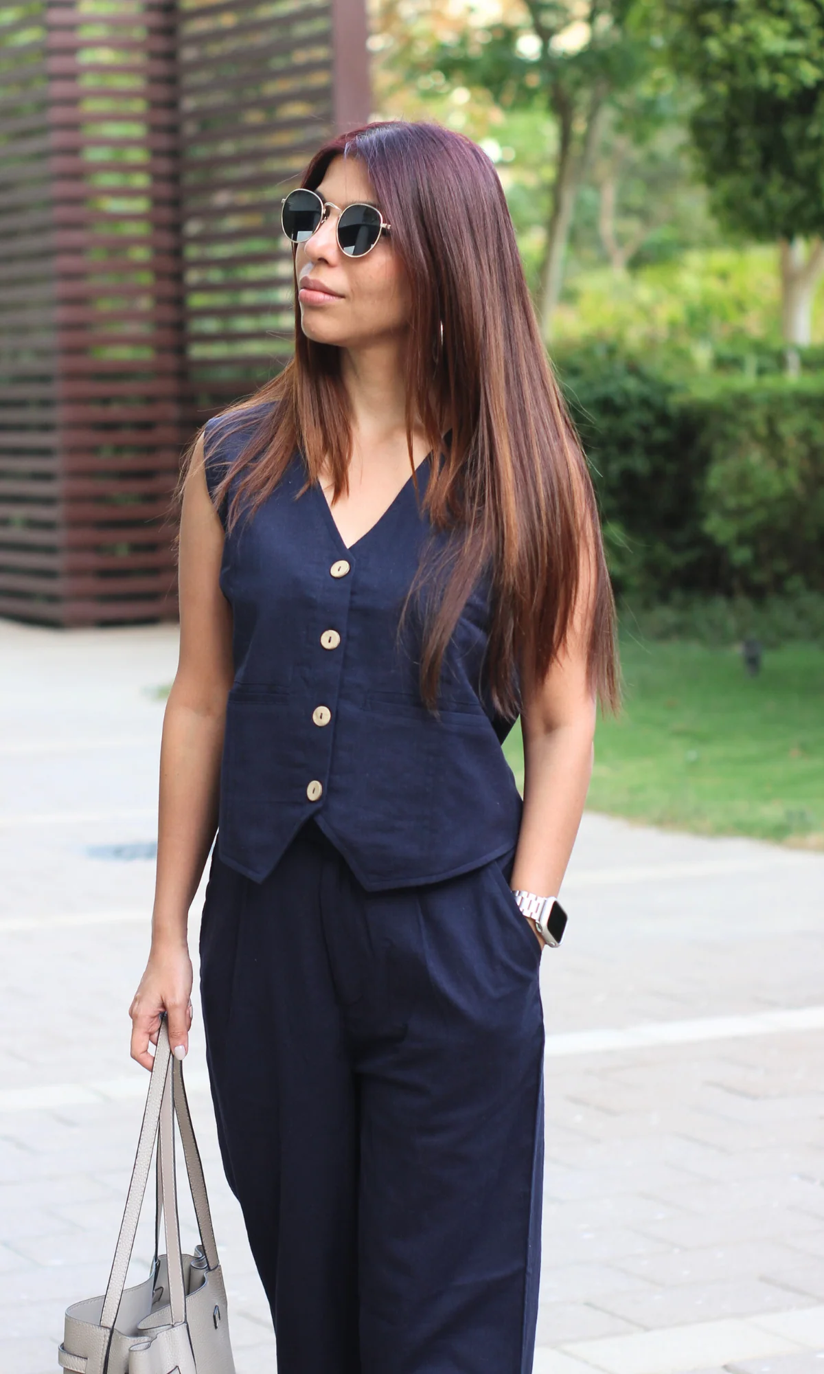 Navy Blue Waist Coat and Pants Co-ord - Image 5