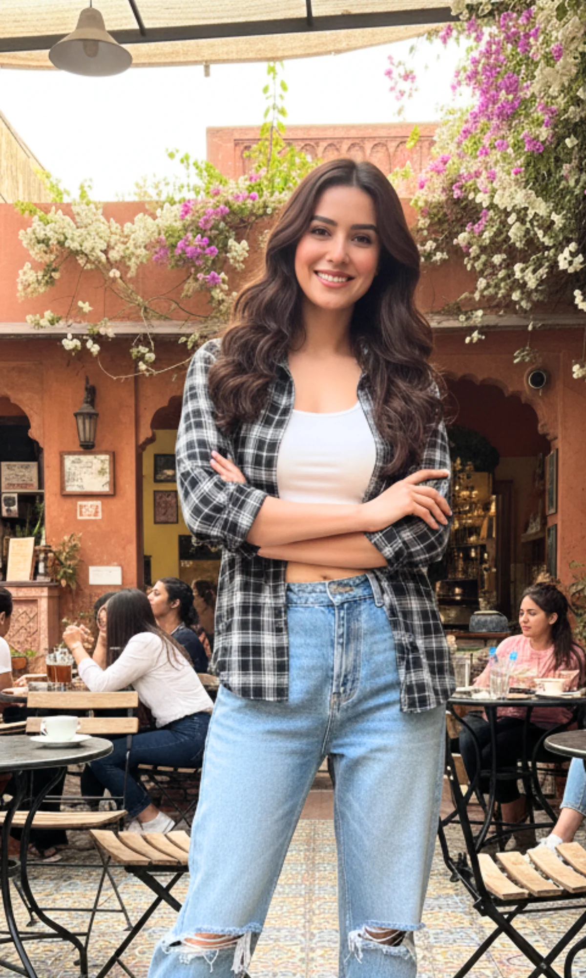 Noir Block Plaid Checked Shirt - Image 2