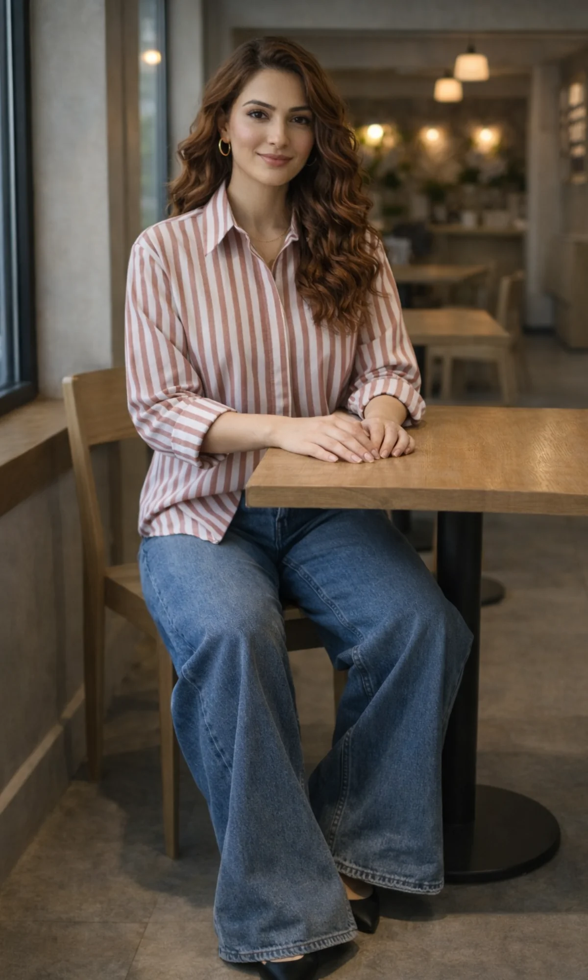 Peach Stripe Shirt