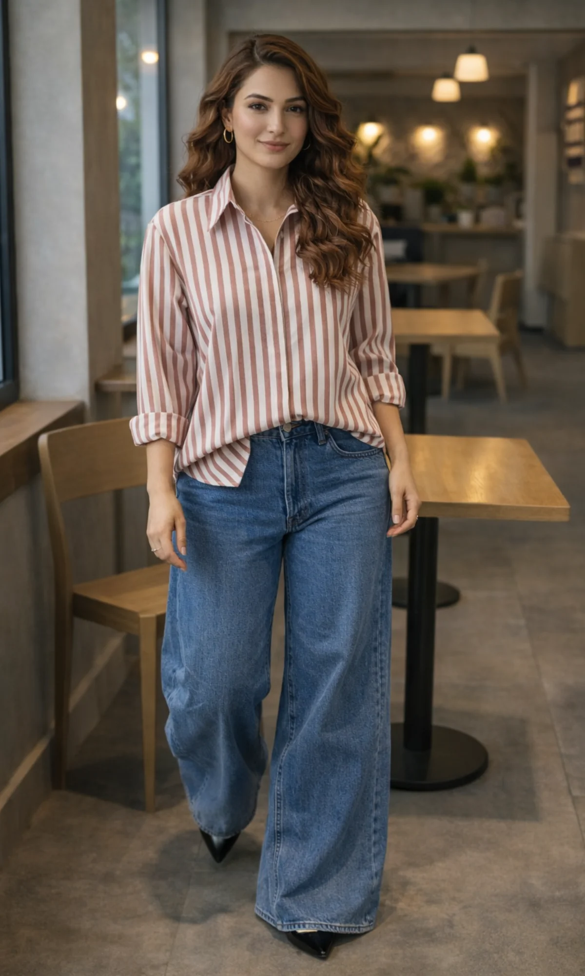 Peach Stripe Shirt - Image 3