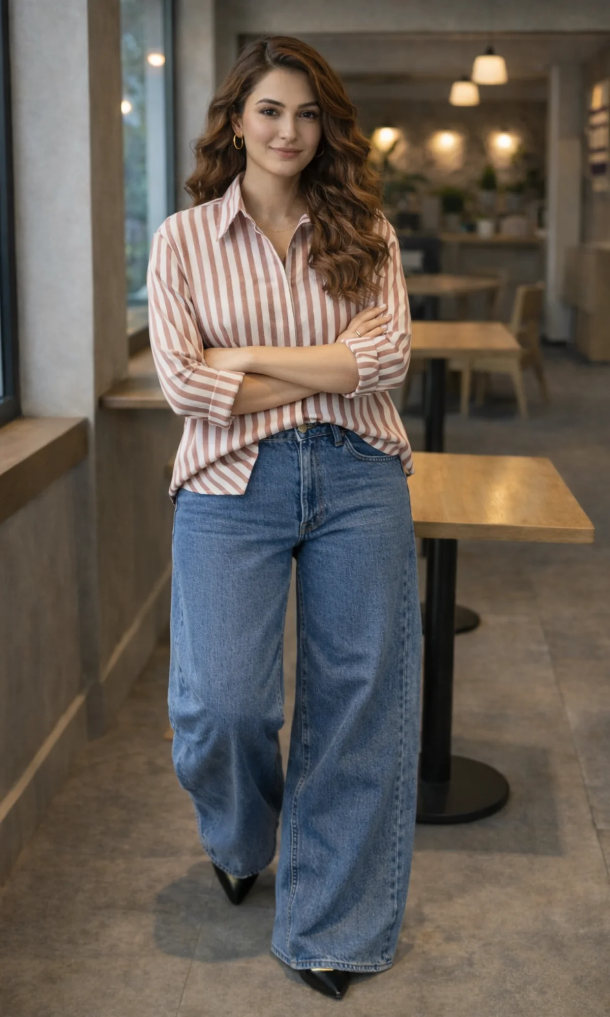 Peach Stripe Shirt - Image 4