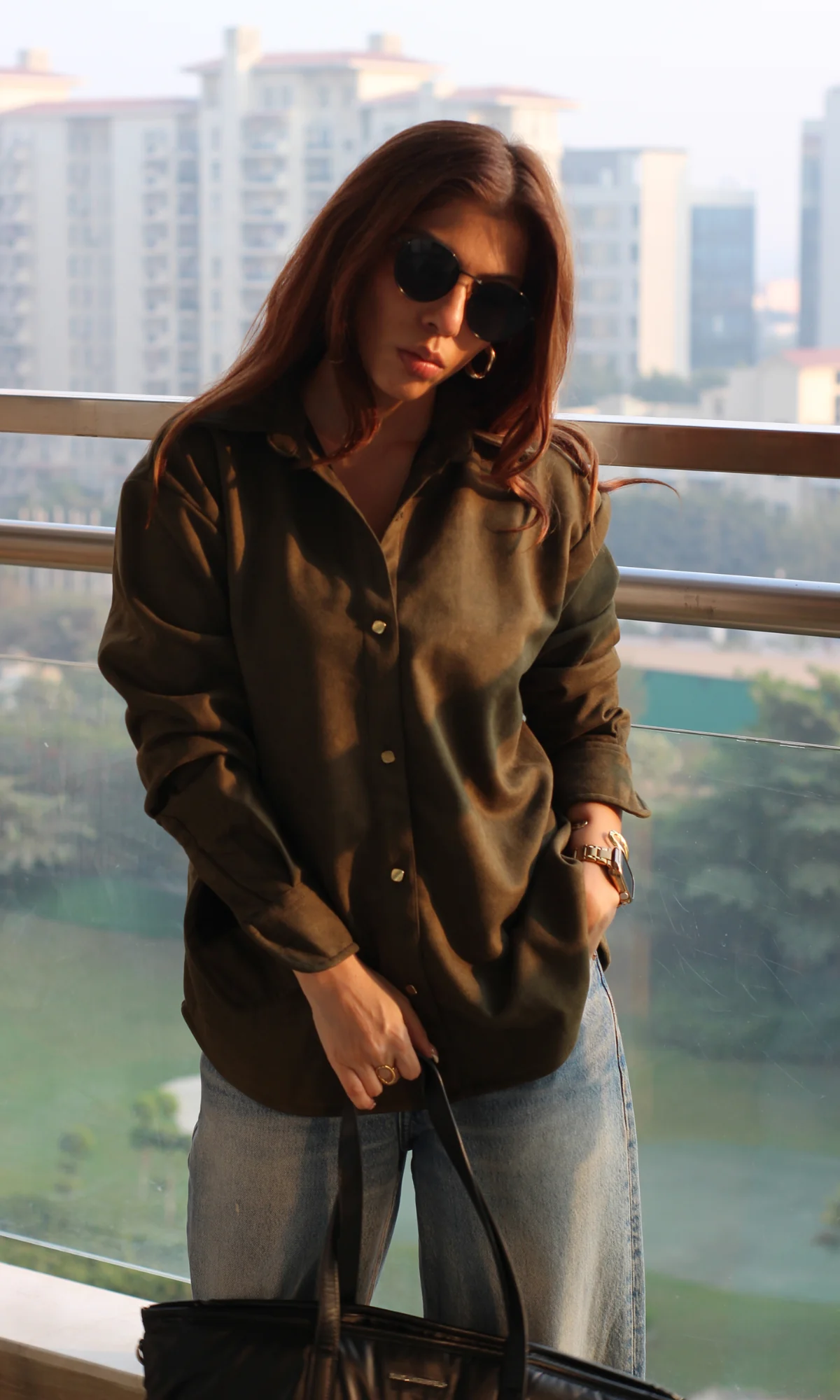 Pickle Suede Metallic Buttoned Shirt - Image 3
