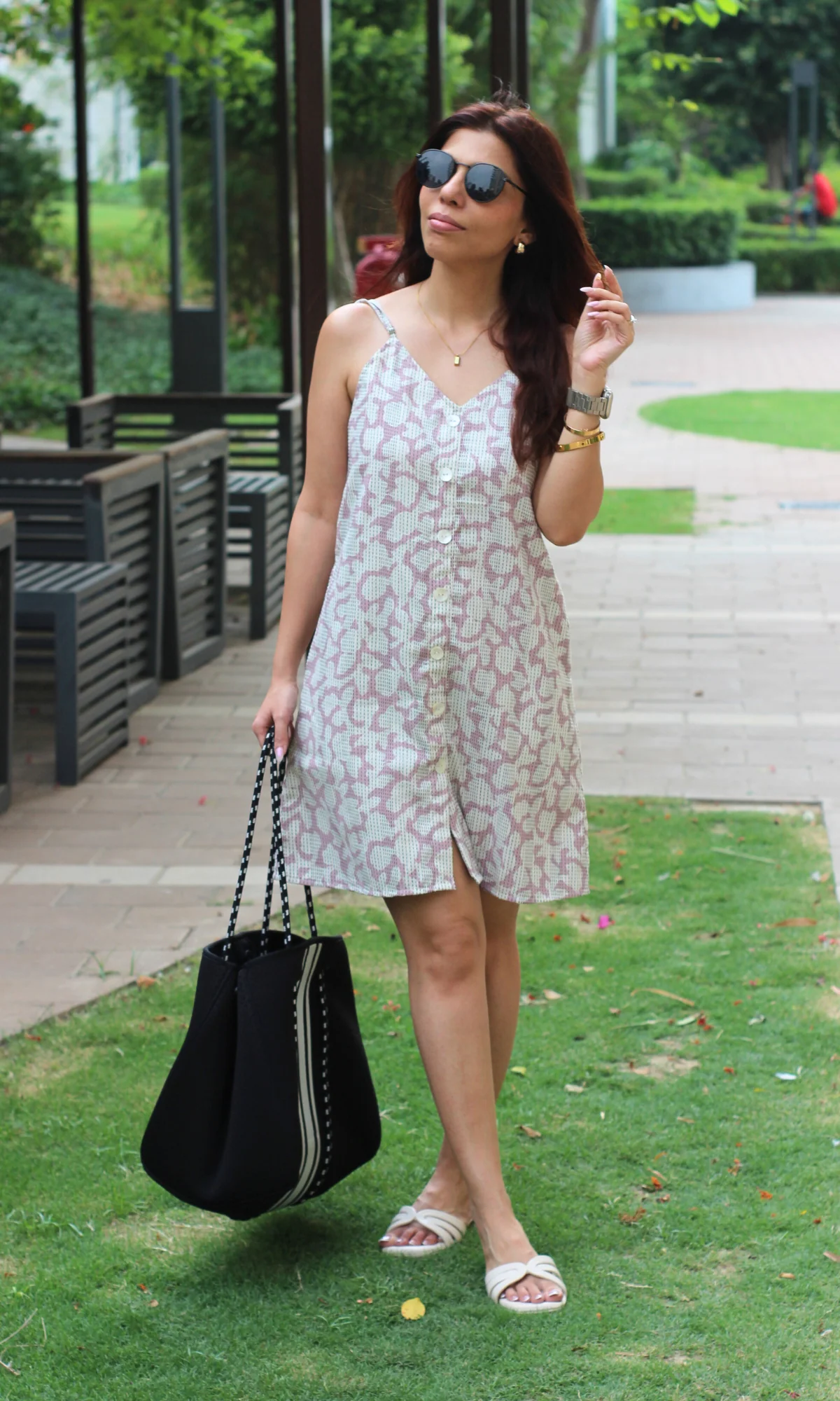 Blush Animal Noodle Strap Summer Dress - Image 3
